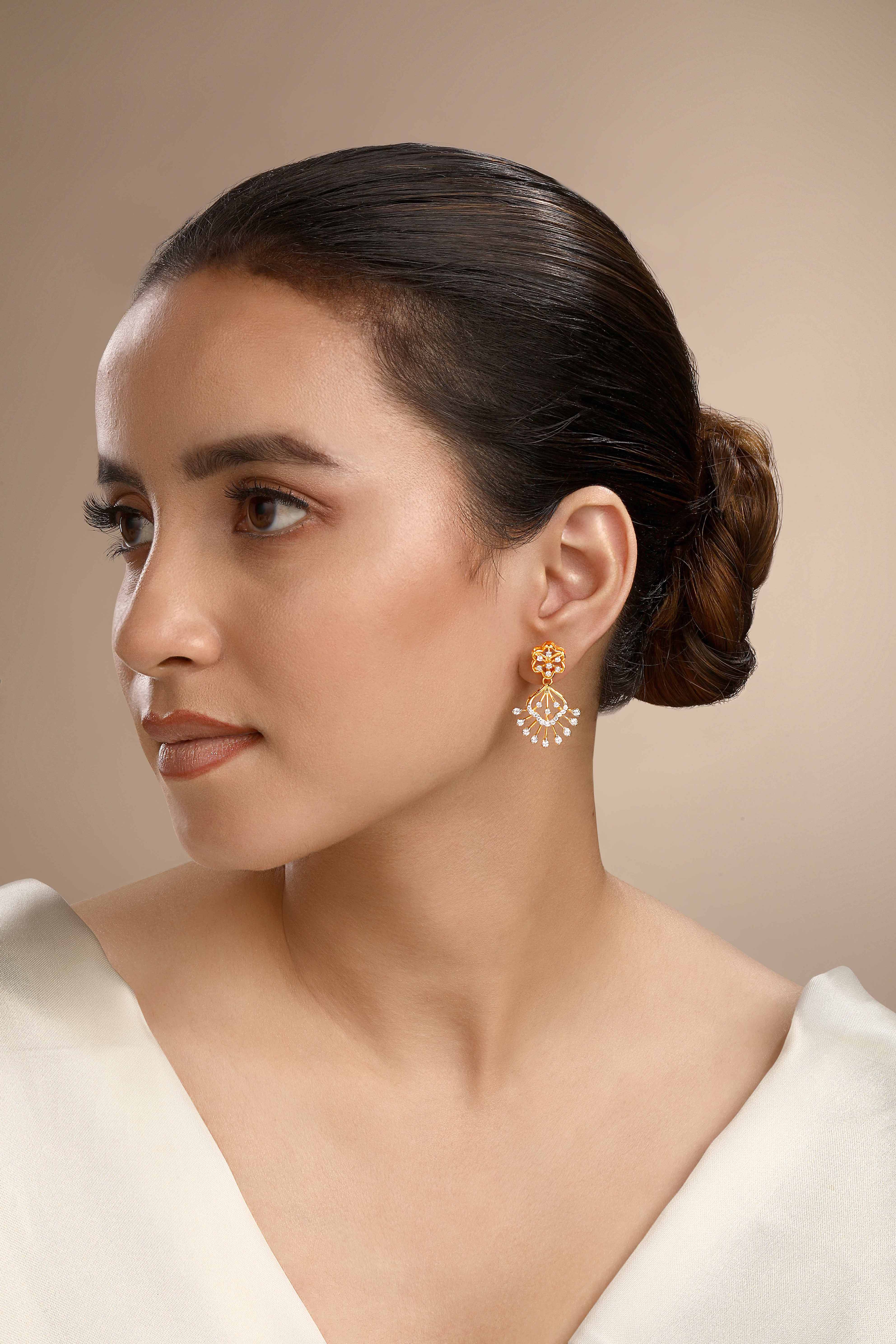 CY Sica Jewellery Cubic Zirconia Siesta Earrings Front 2