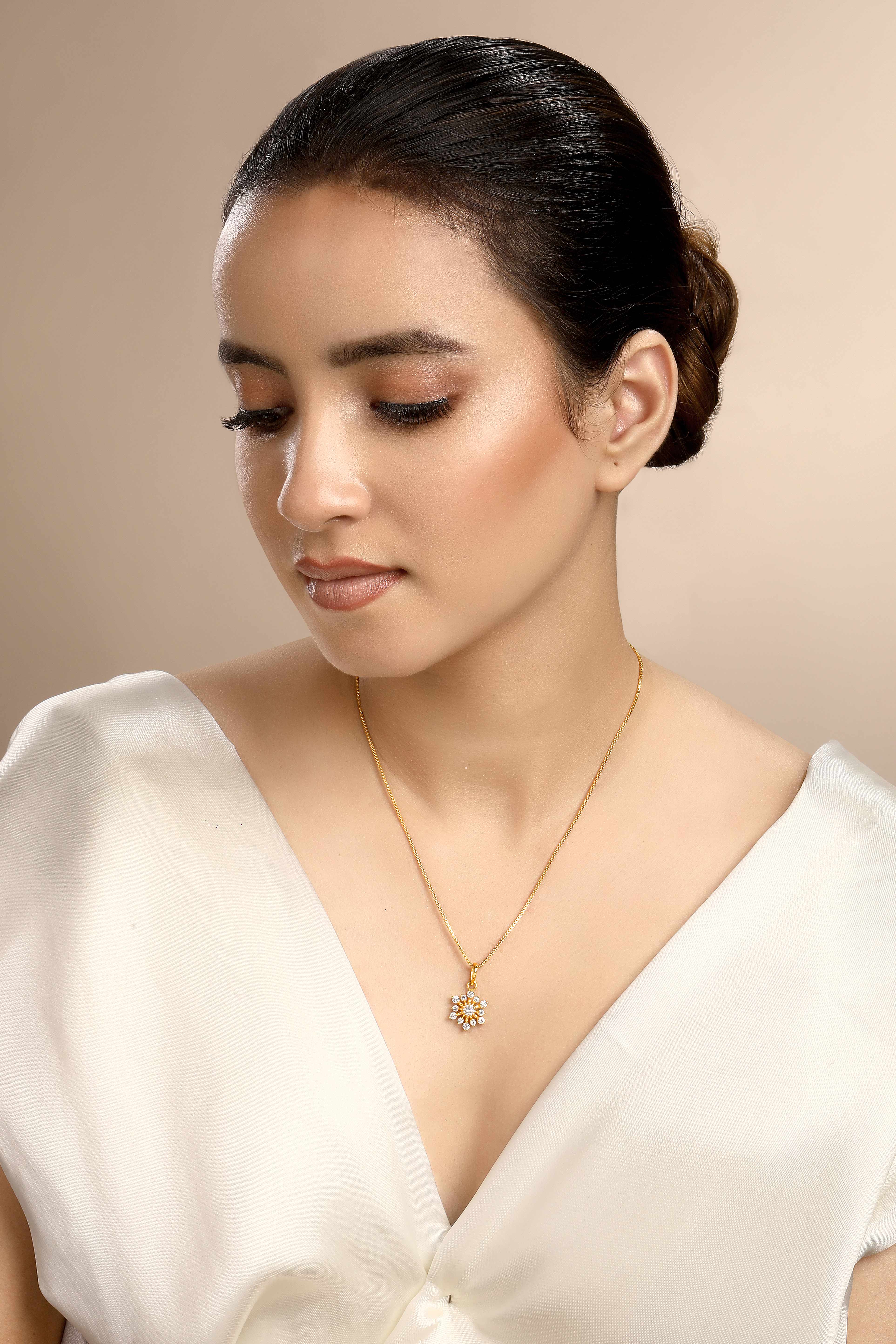 CY Sica Jewellery Cubic Zirconia Starlight Pendant Set Front 2