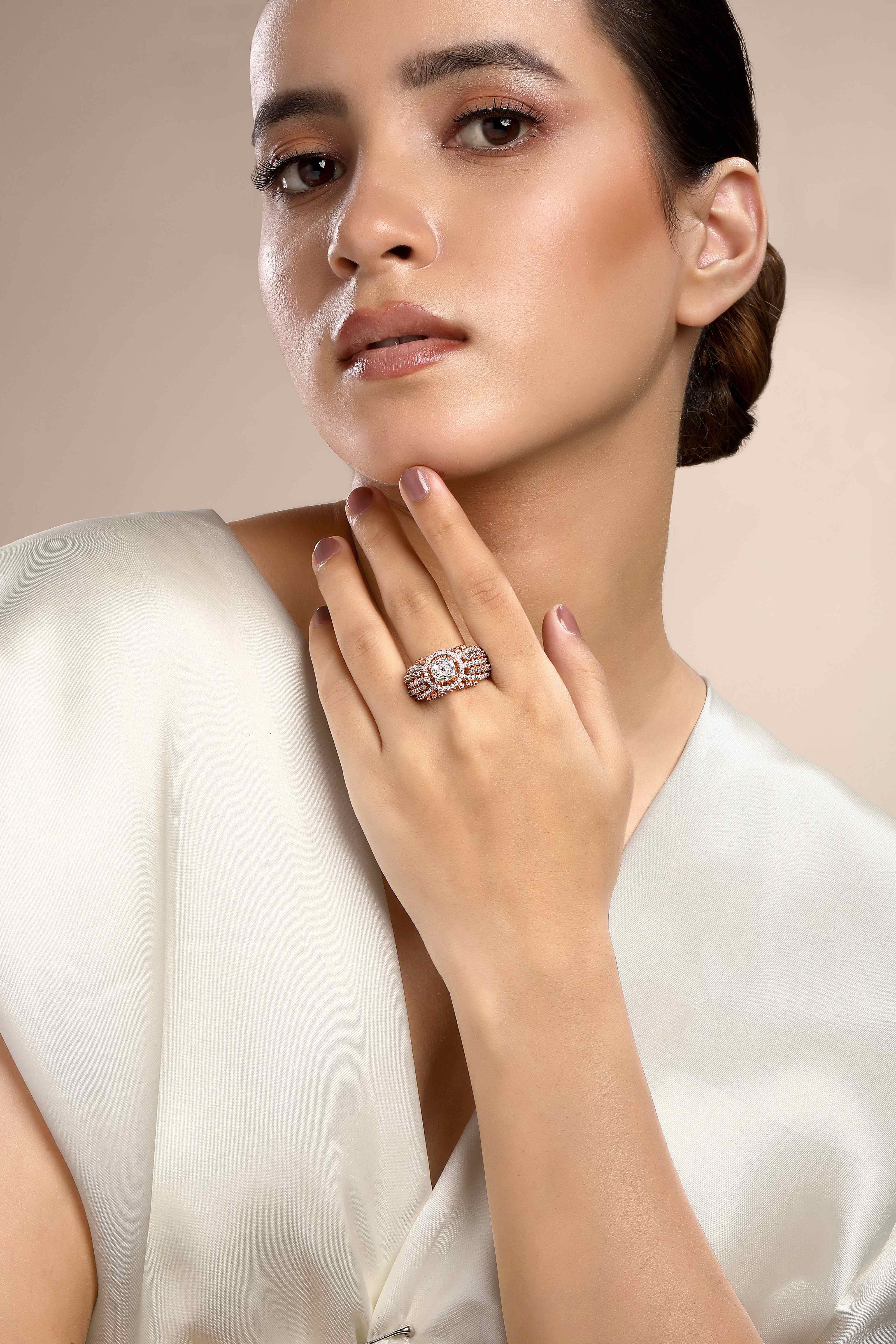 CY Sica Jewellery Cubic Zirconia Valentine Ring Front 2