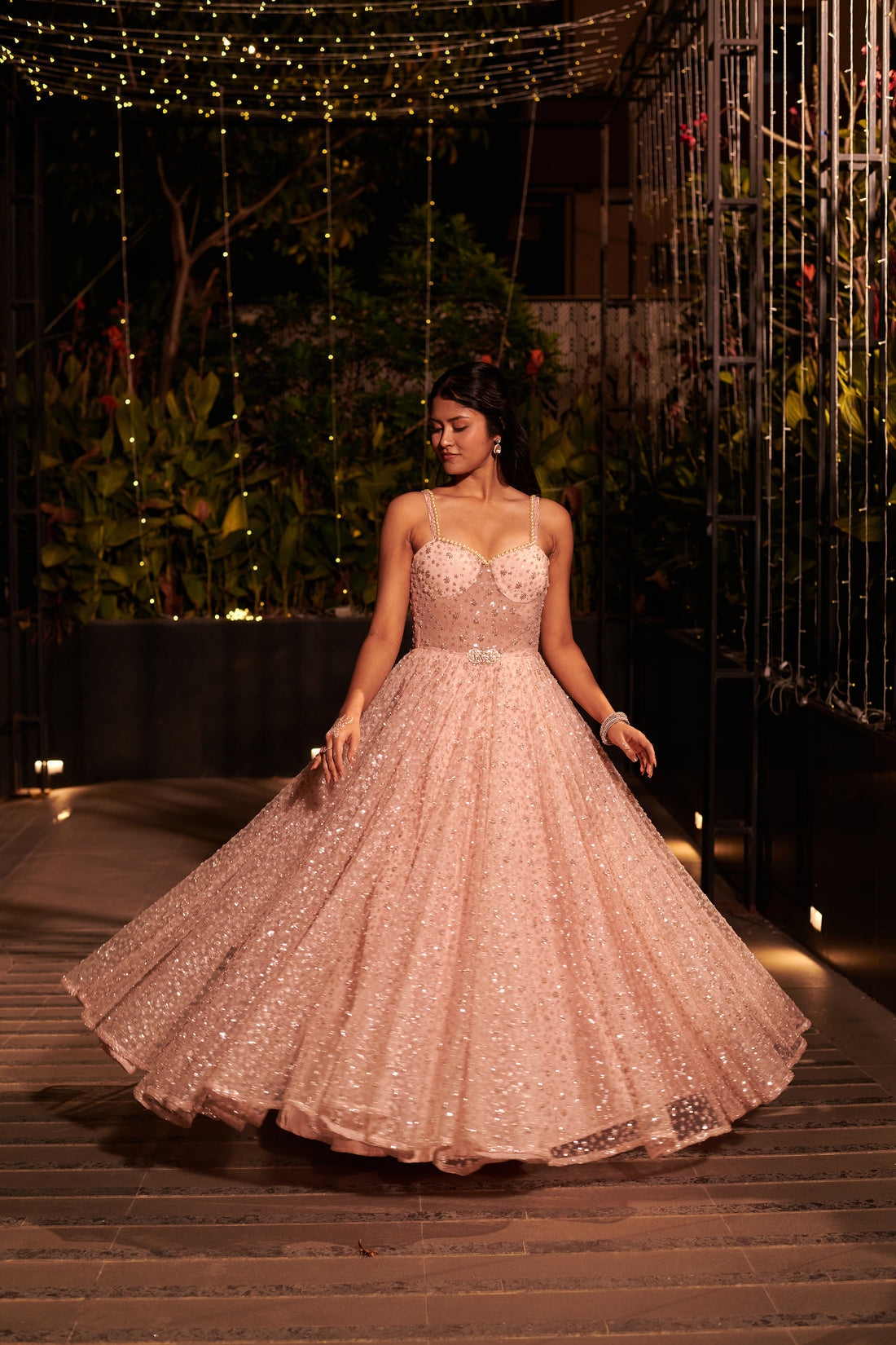 white christmas dresses Baby Pink Gown