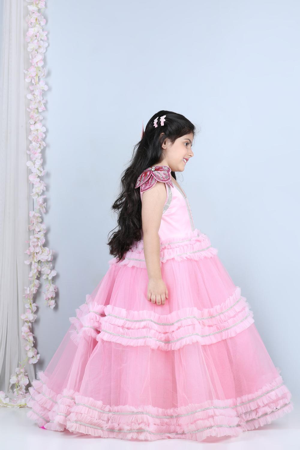 Flair Dress With Hand Embroidery