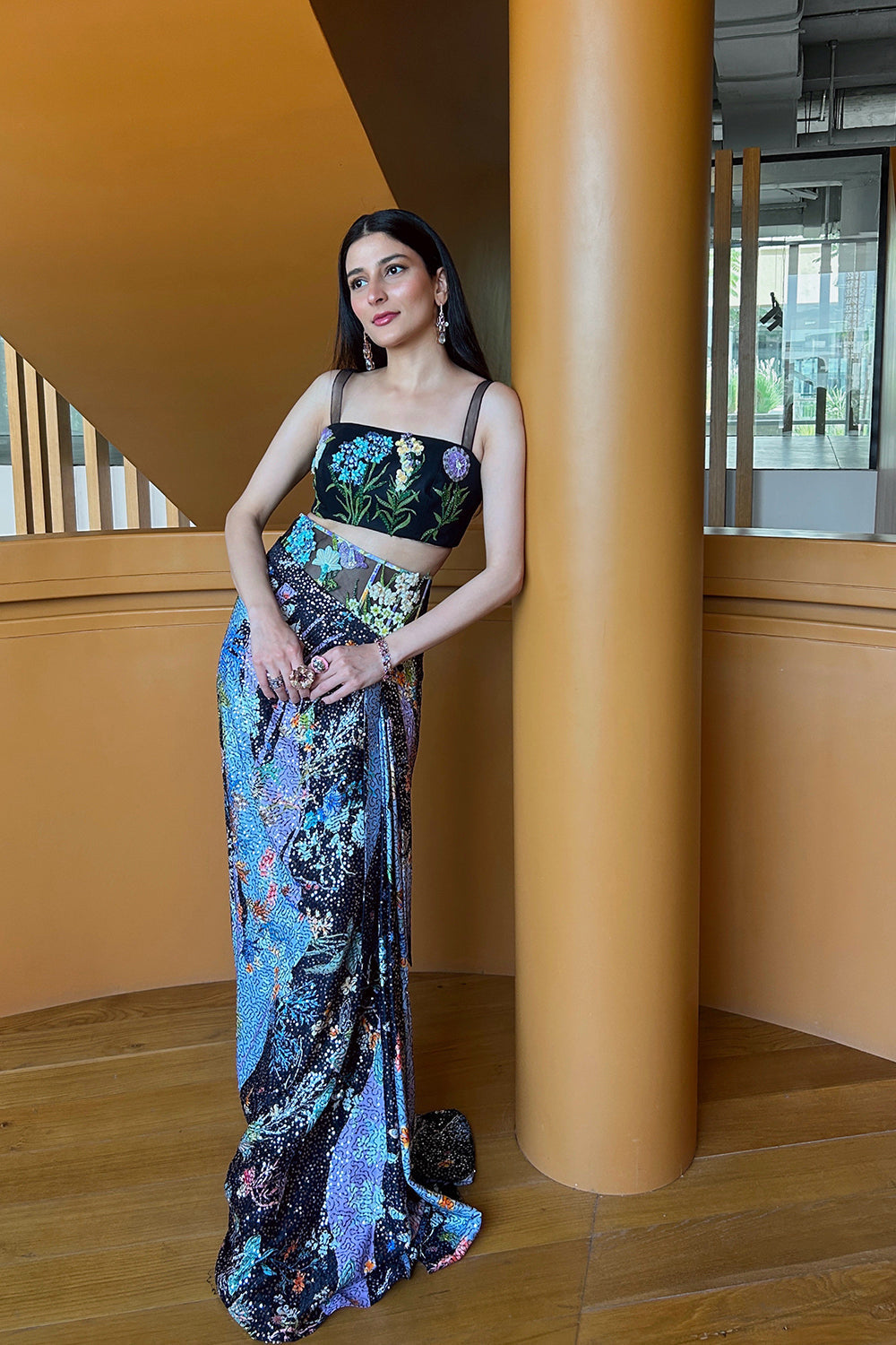 Cher look-corseted Belt Drape Set