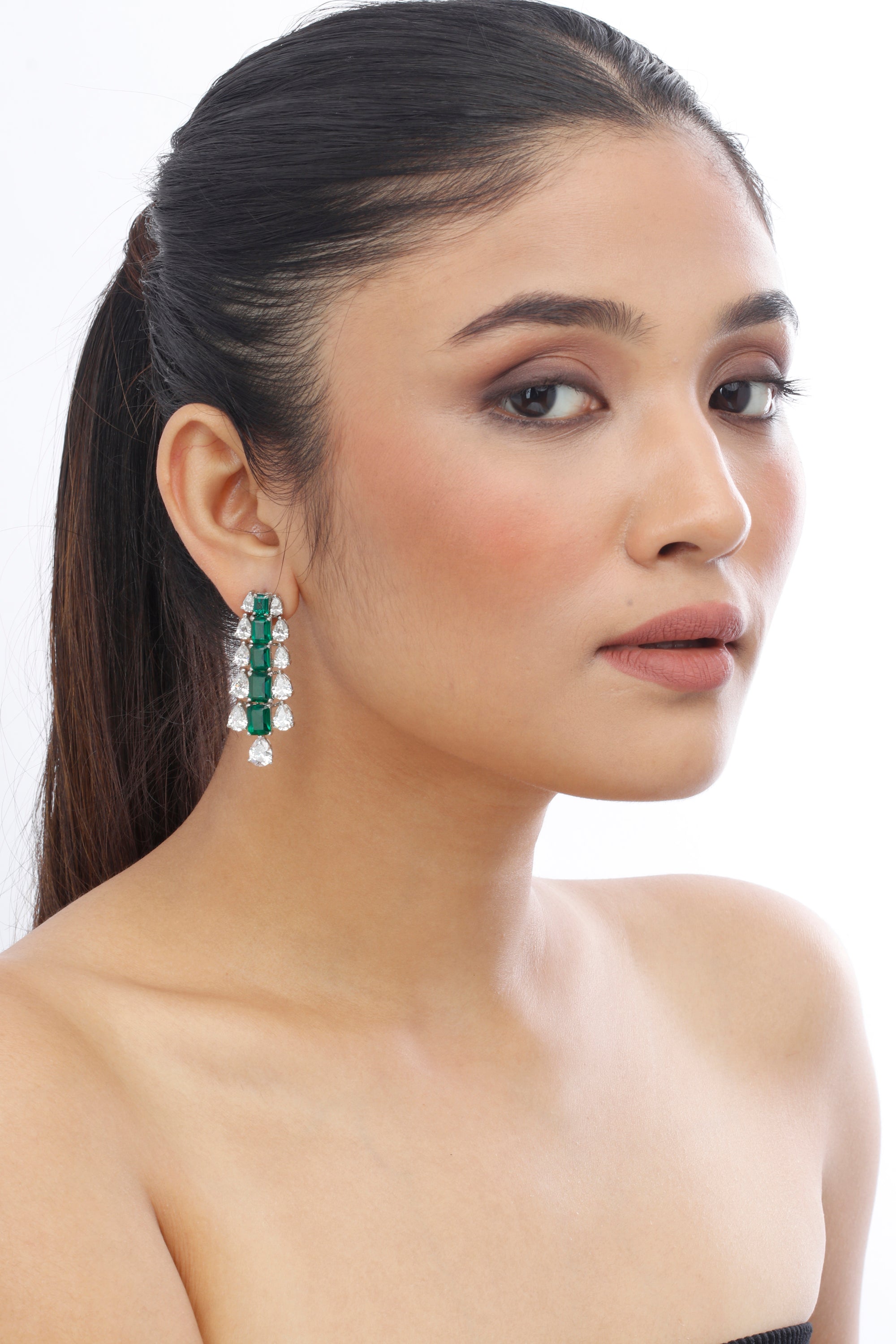 Swarovski Green Crystal Danglers