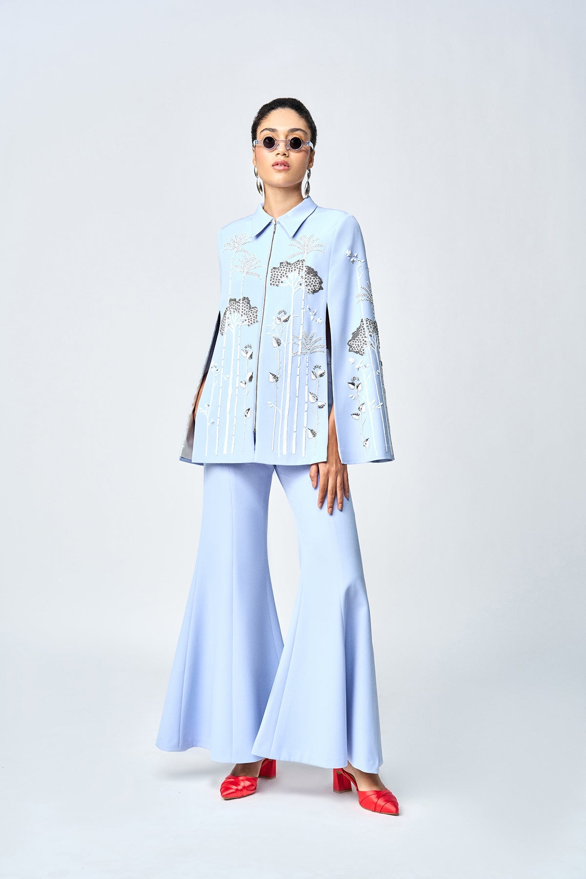 BELL BOTTOM PANTS OF (TROPICAL FOREST CAPE )