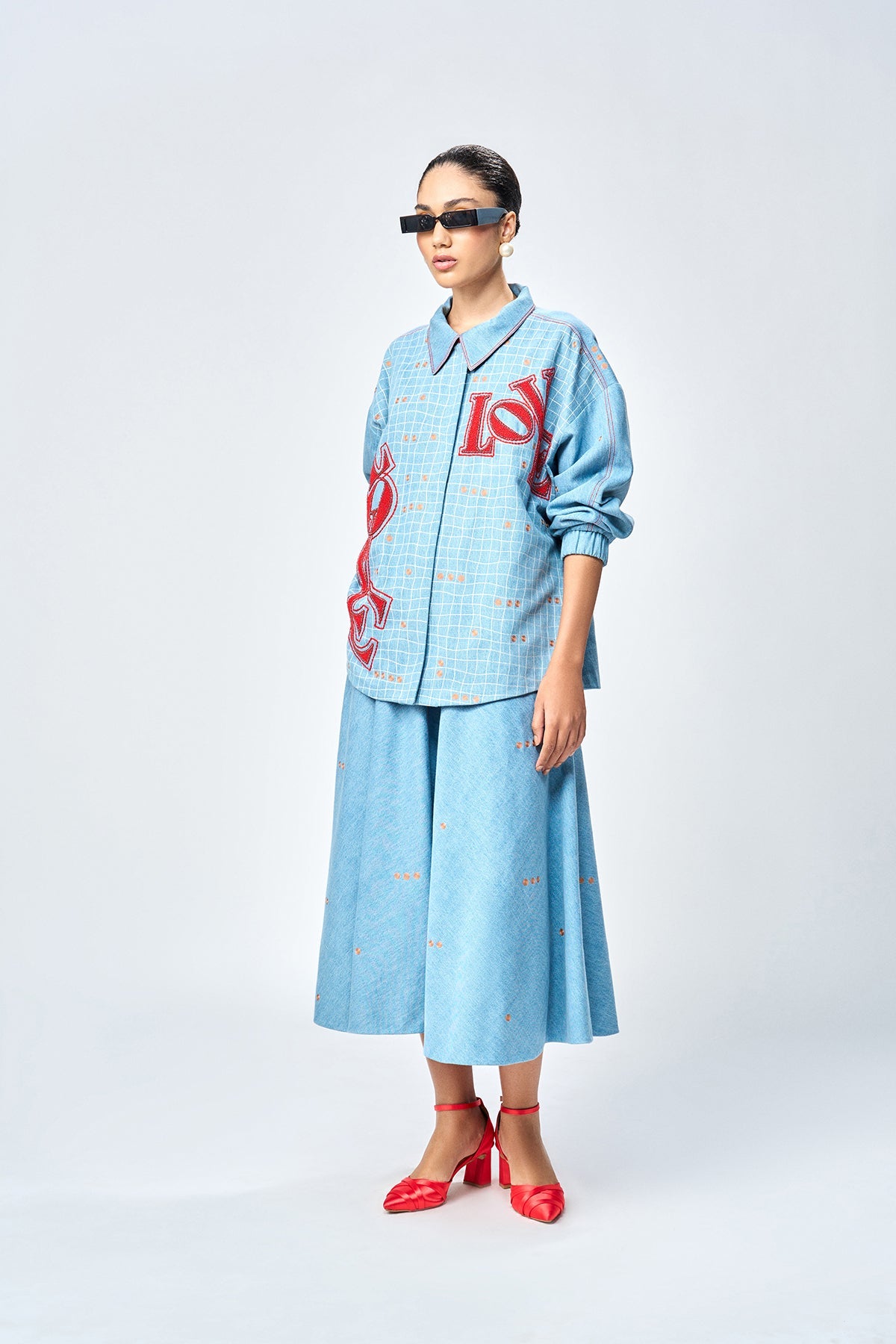 LOVE CHECKS OVERSIZED JACKET