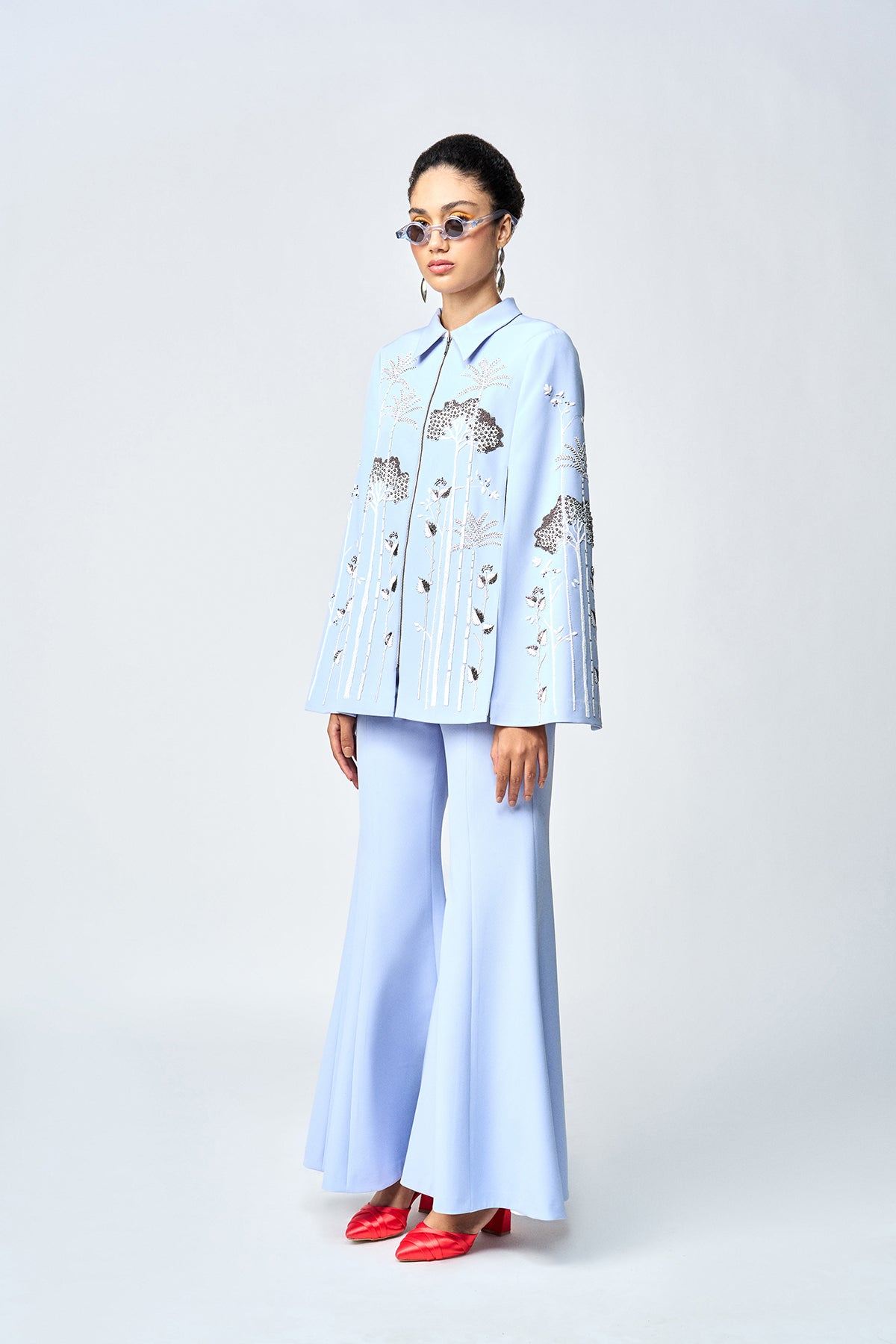 BELL BOTTOM PANTS OF (TROPICAL FOREST CAPE )