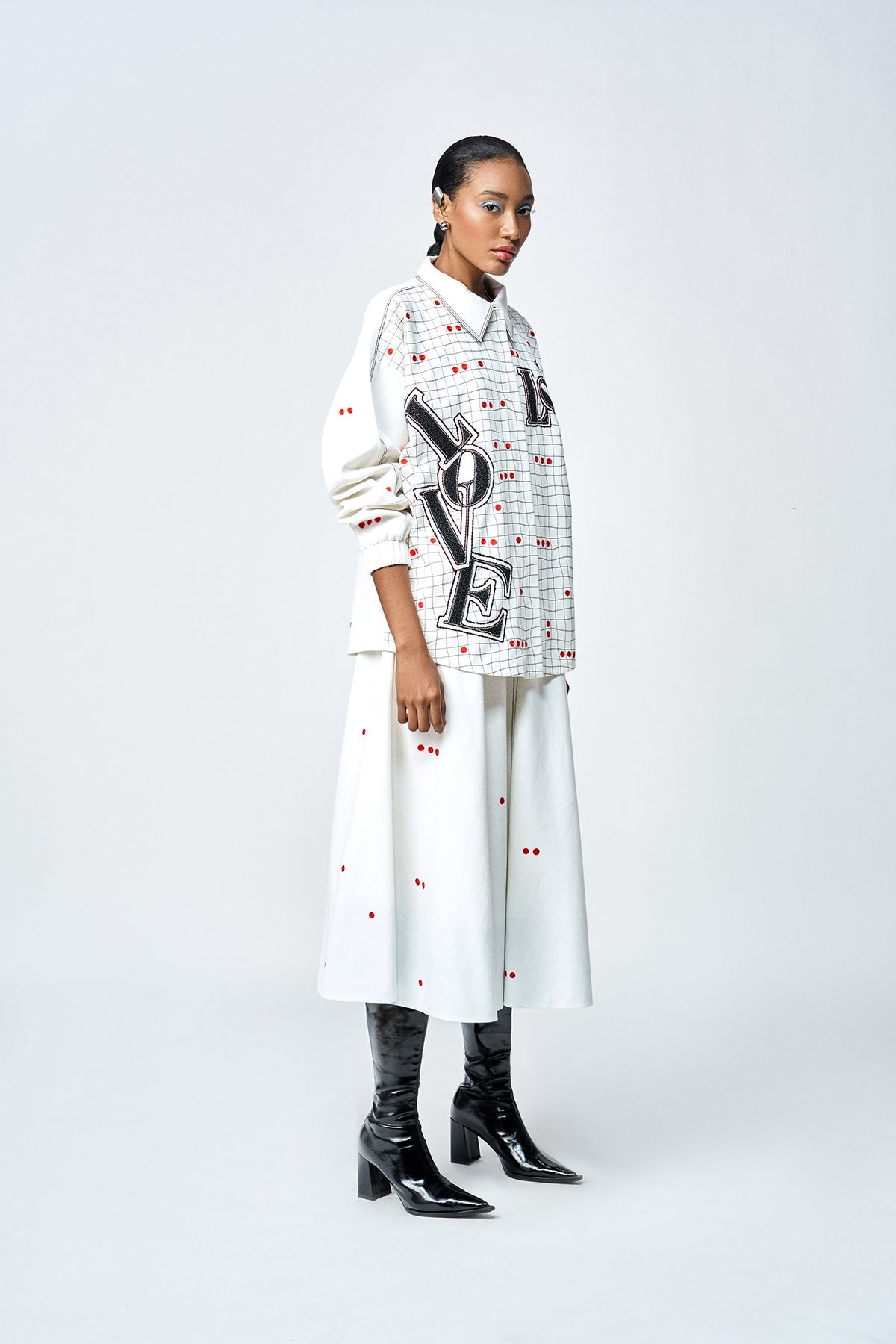 LOVE CHECKS OVERSIZED JACKET