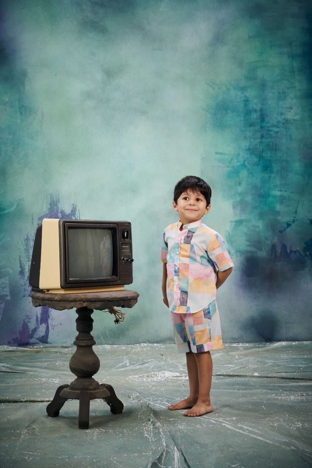 GEOMETRIC PRINT BOYS CORD SET