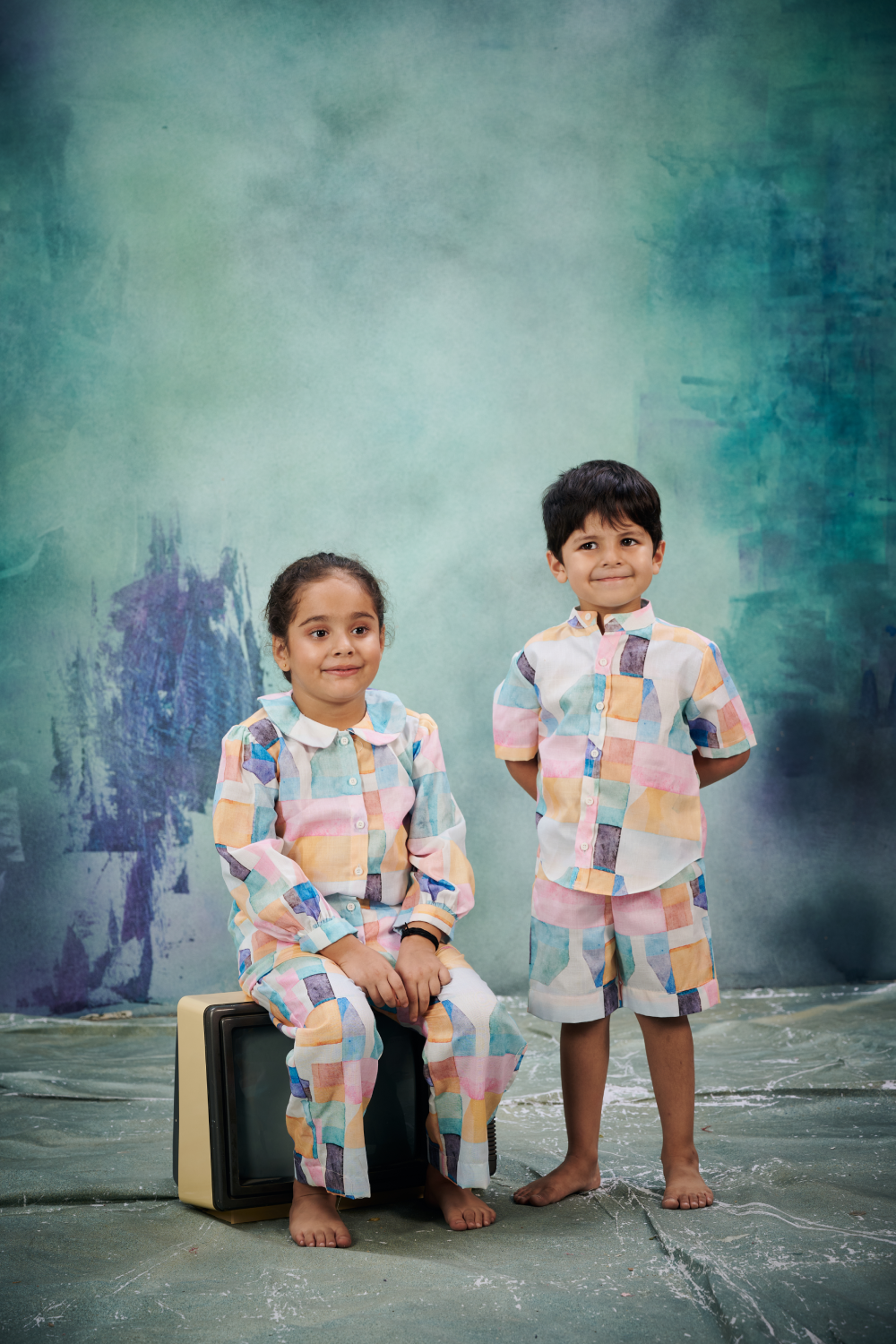 GEOMETRIC PRINT BOYS CORD SET