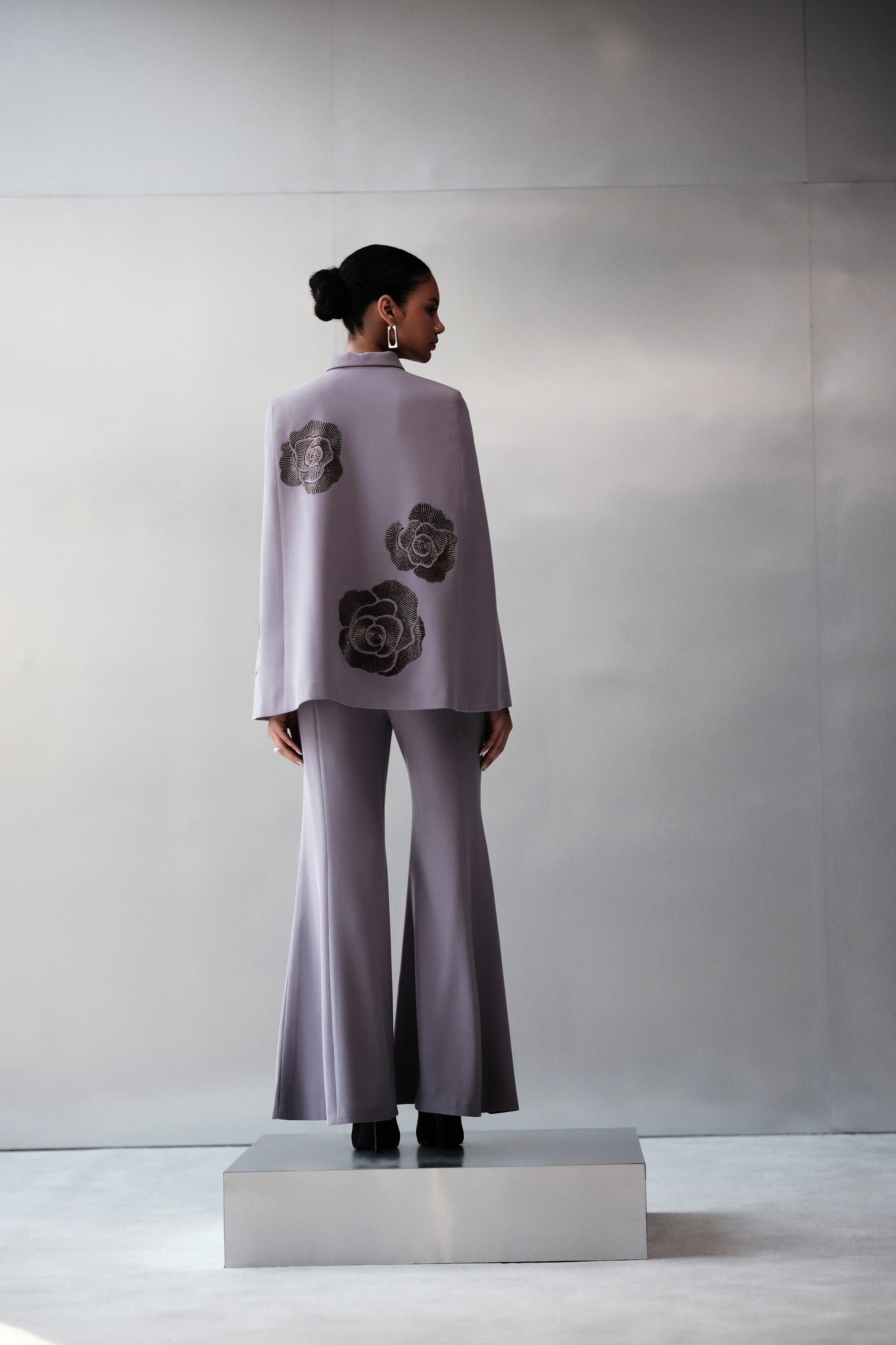 BELL BOTTOM PANTS OF ( GEOMETRIC ROSES CAPE )