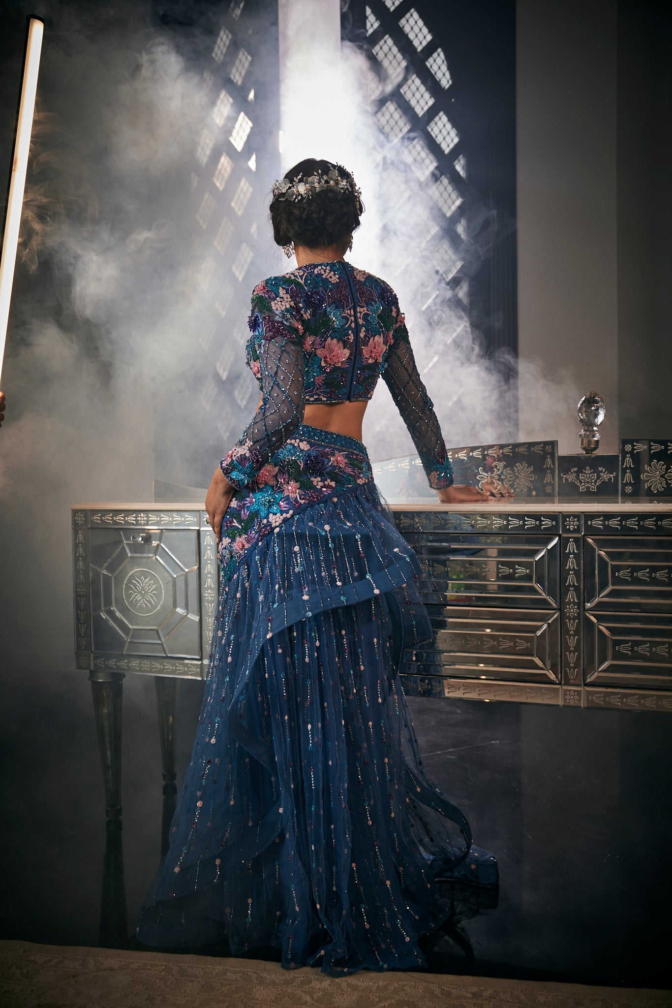 CY Amit GT Fleur de Printemps Embroidered Gown Back 1