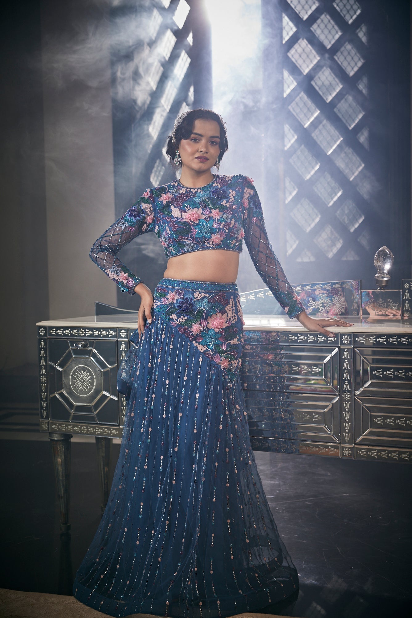 CY Amit GT Fleur de Printemps Embroidered Gown Front 1