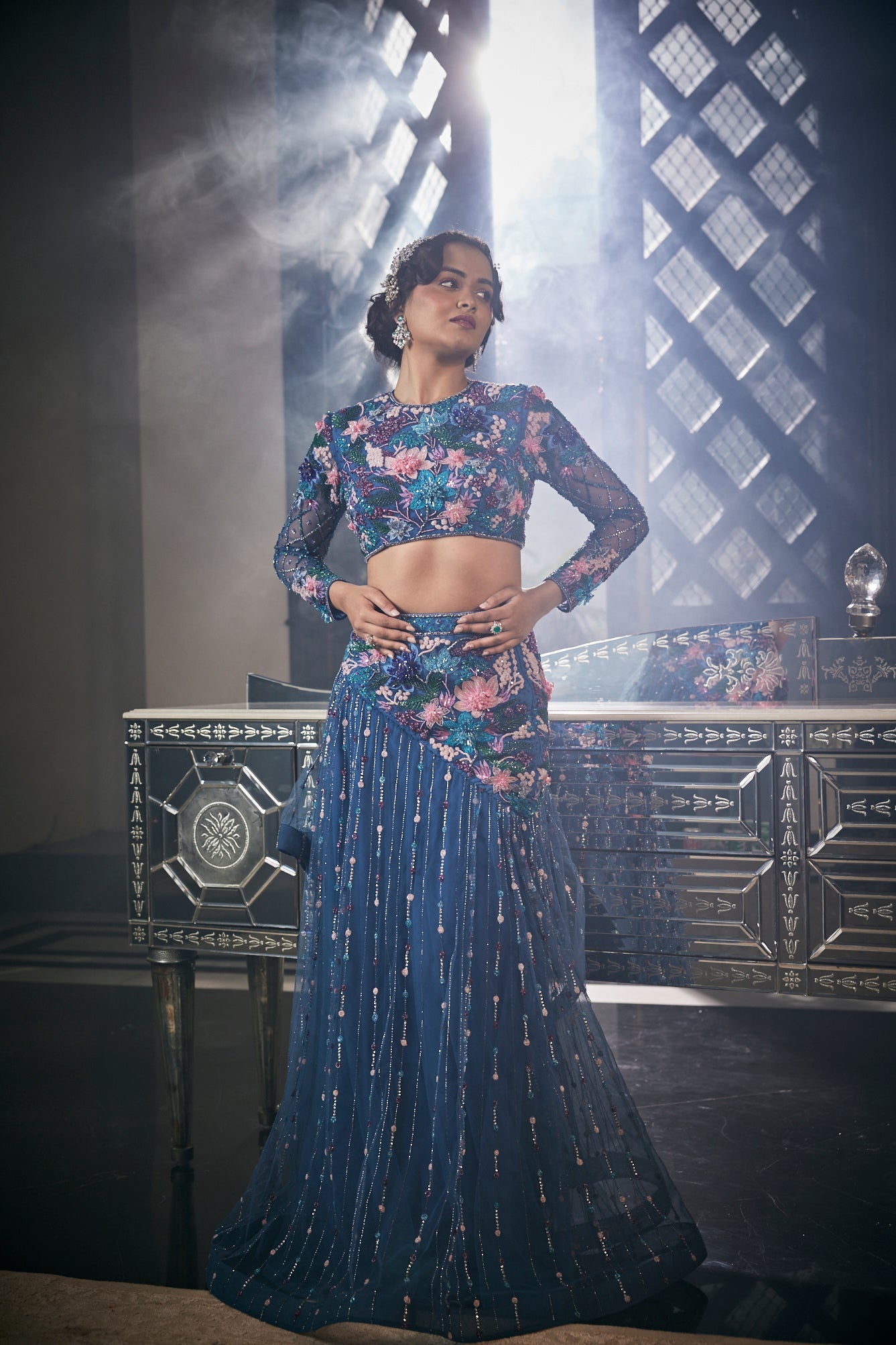 CY Amit GT Fleur de Printemps Embroidered Gown Front 2