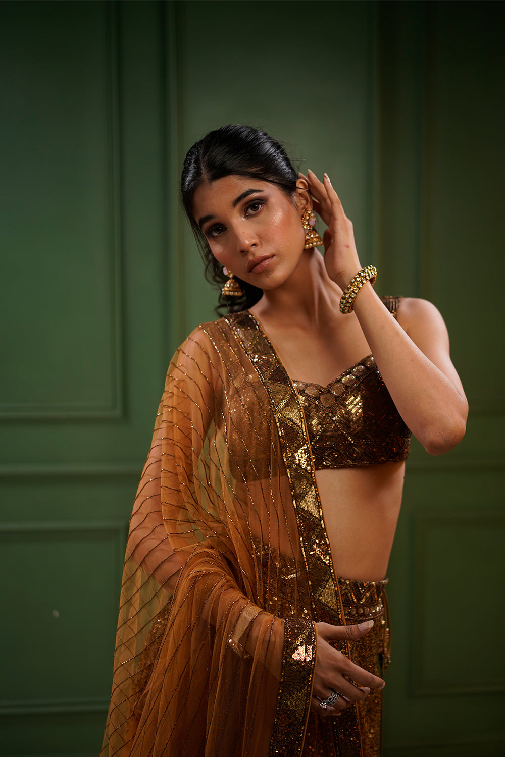 Bold Bronze Beauty Lehenga Set