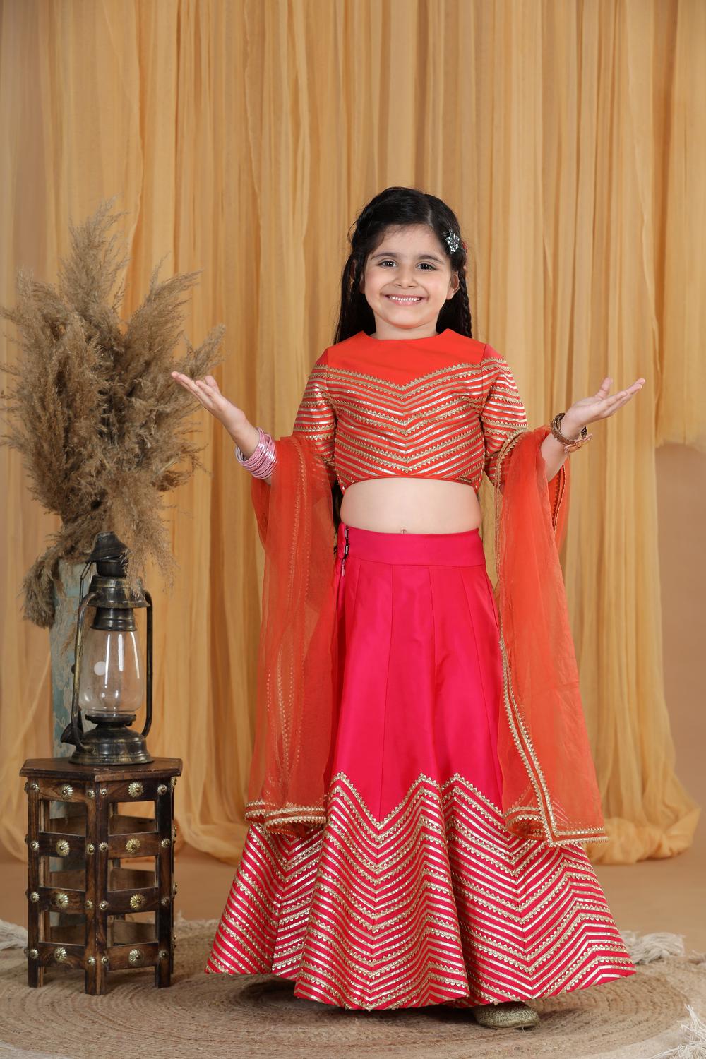 Lehanga With Gotta Work