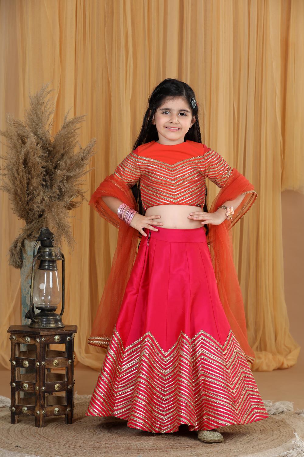 Lehanga With Gotta Work