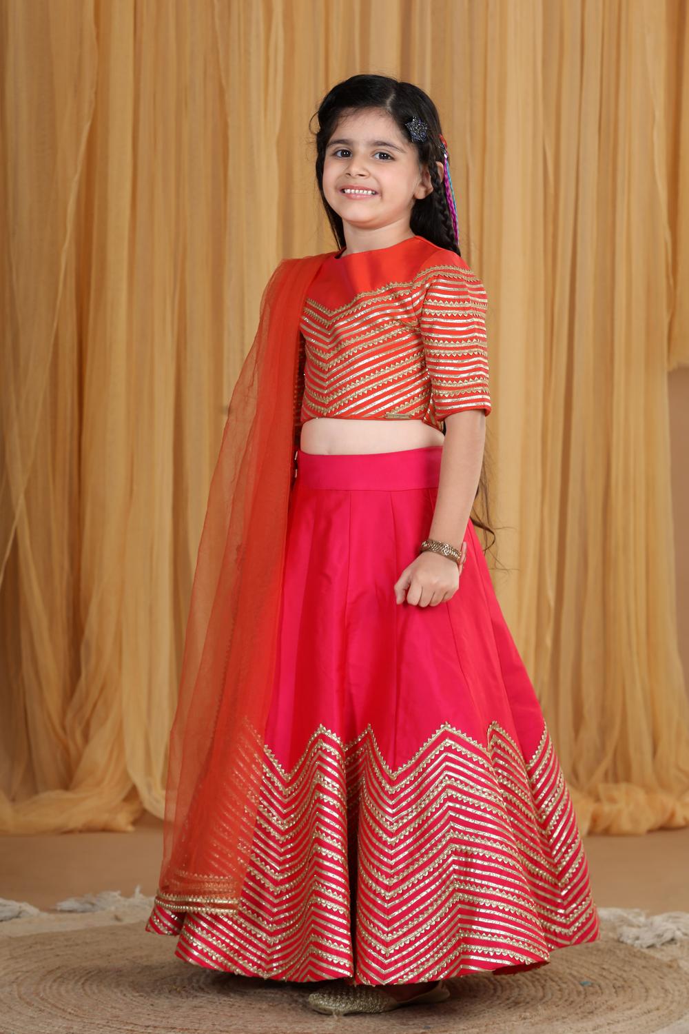 Lehanga With Gotta Work