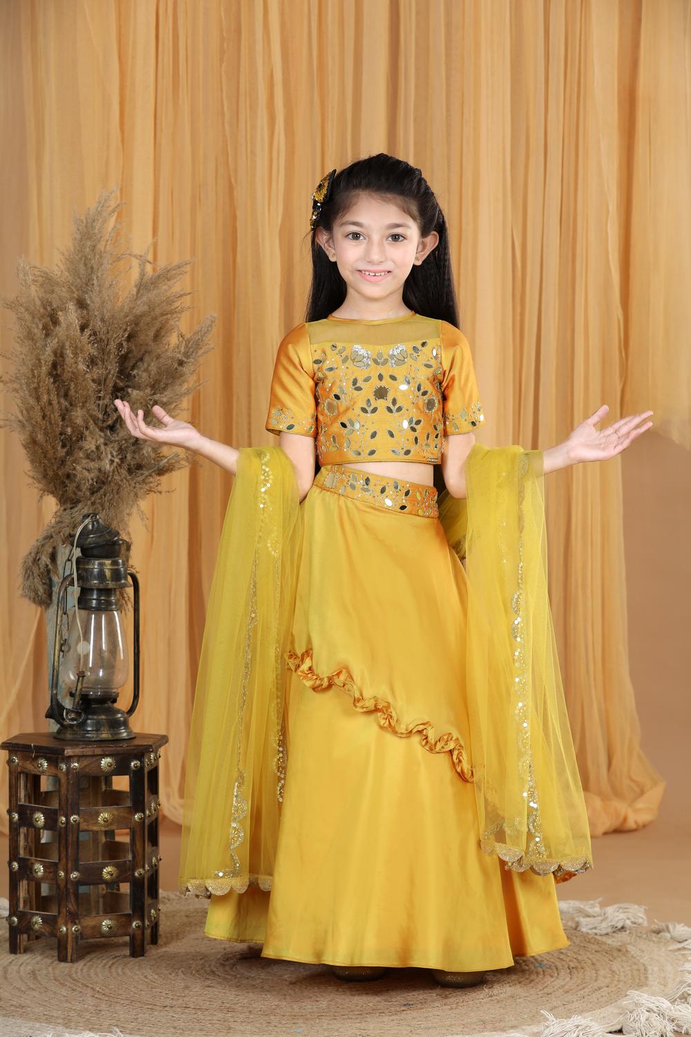 Lehanga With Mirror Work