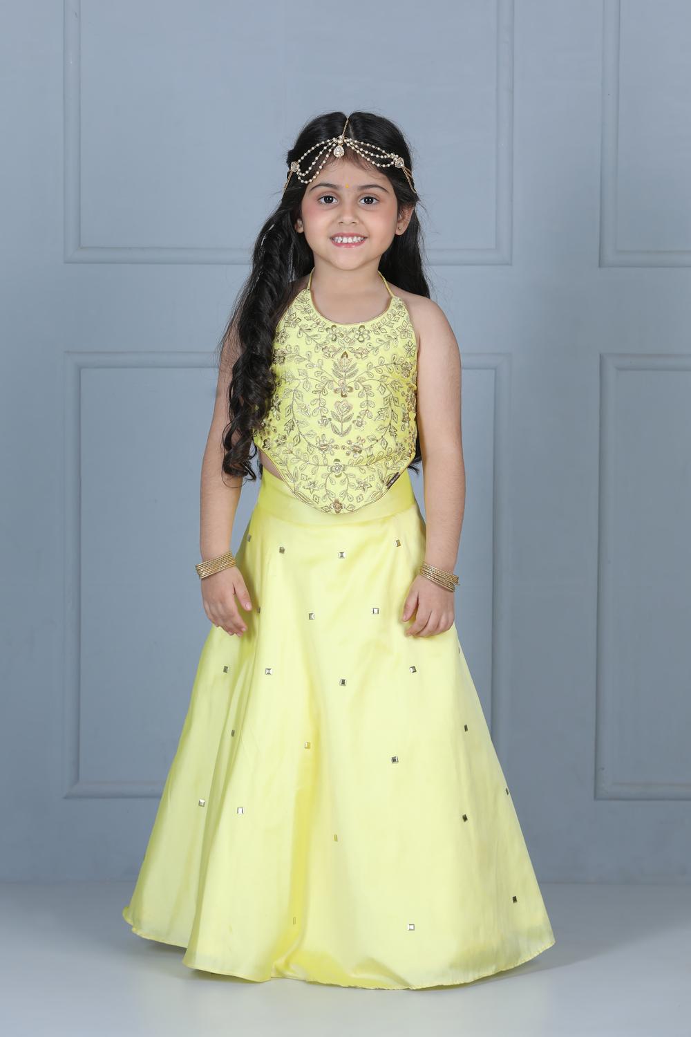 Halter Blouse With Silk Lehanga