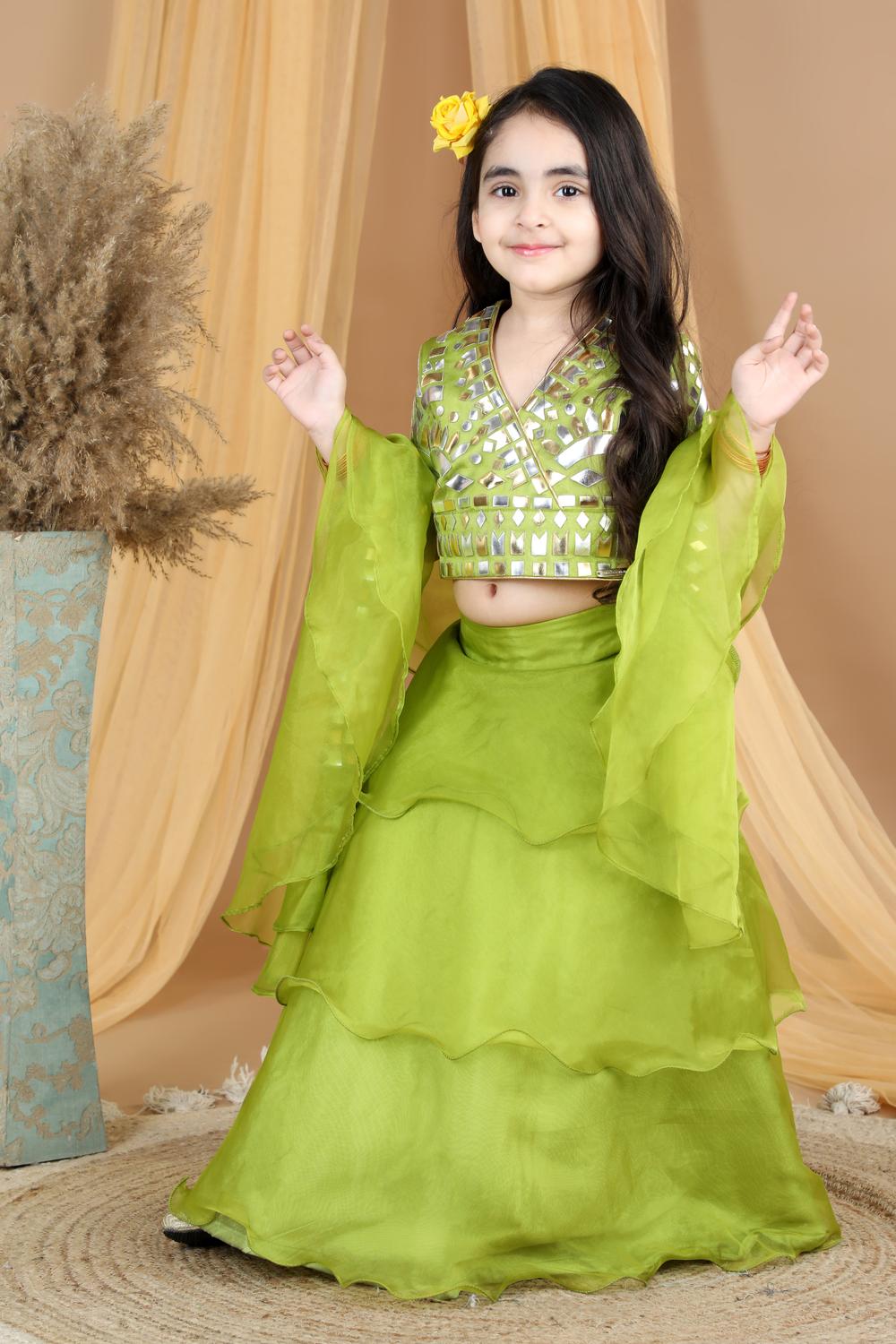 Lehenga With Blouse With Leather Work