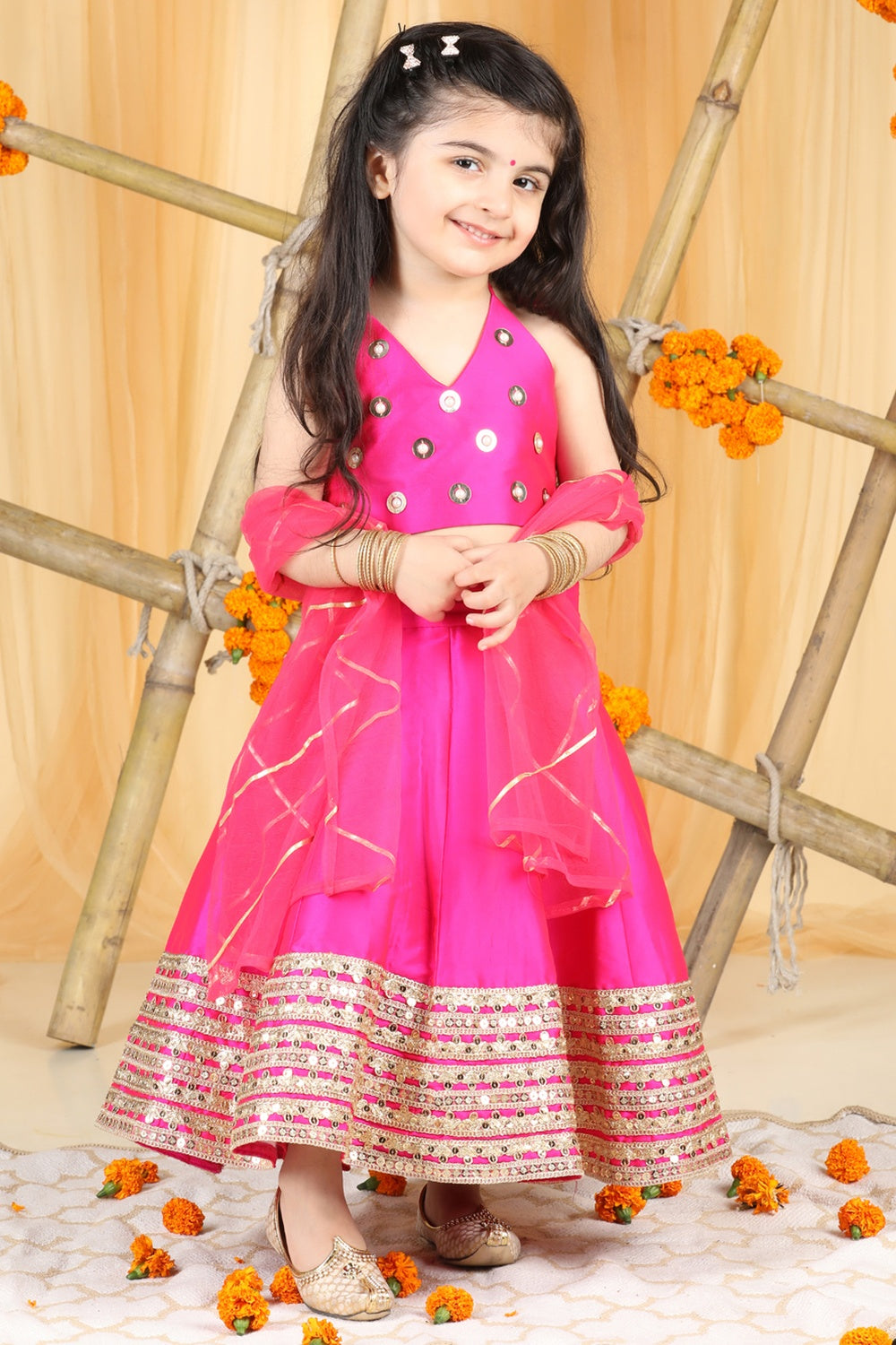 Lehenga With Habd Work Blouse