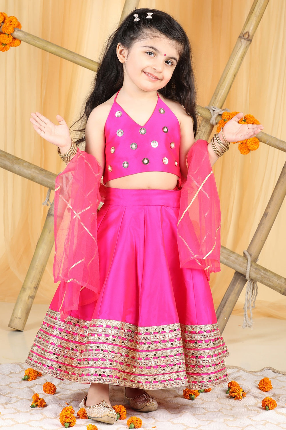 Lehenga With Habd Work Blouse