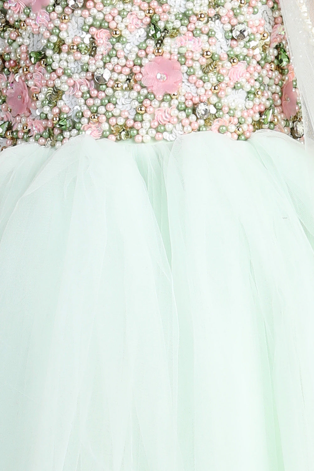 Flair Gown With Hand Embroidery On Yoke