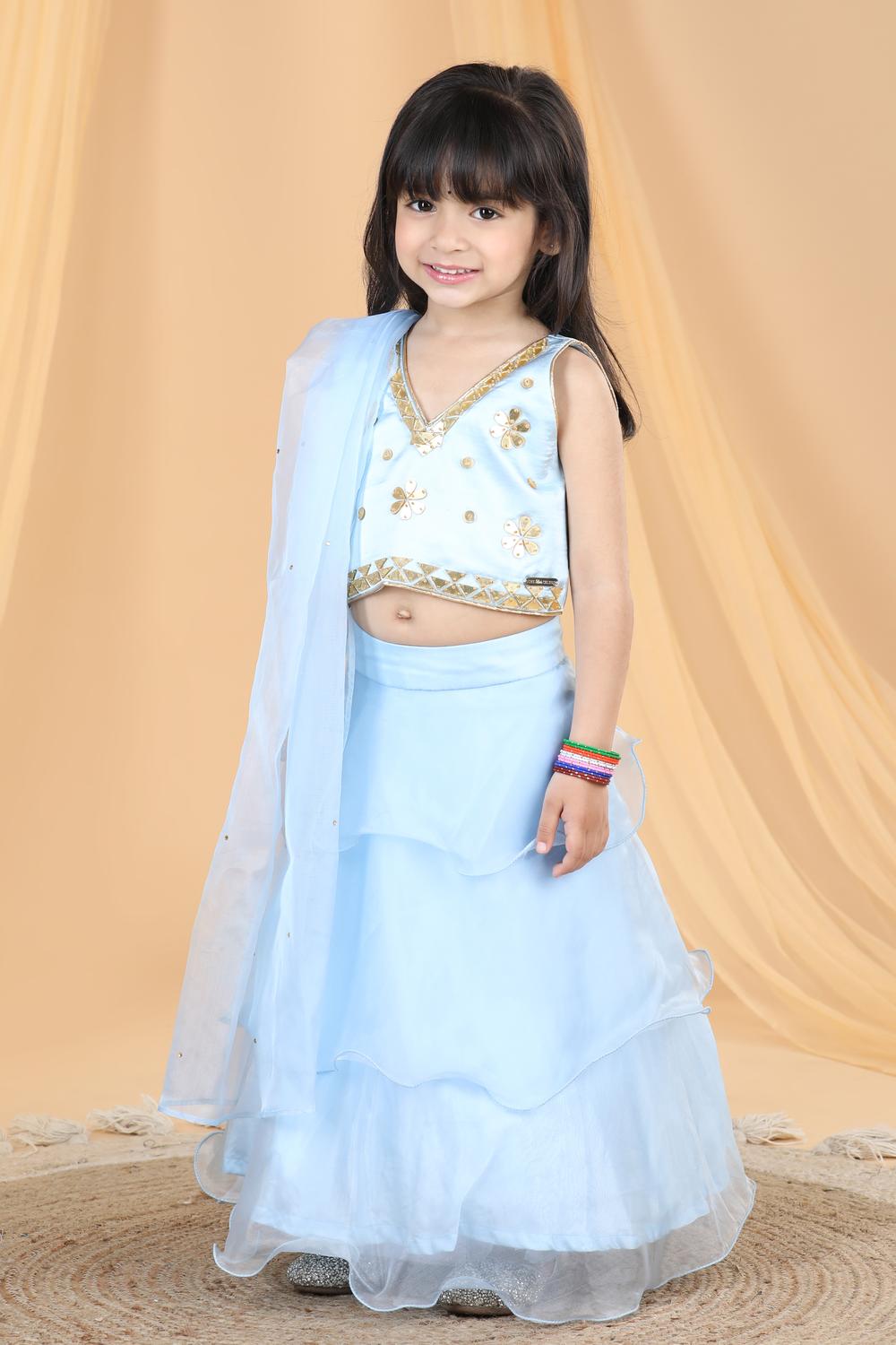 Acrylic Work Lehenga