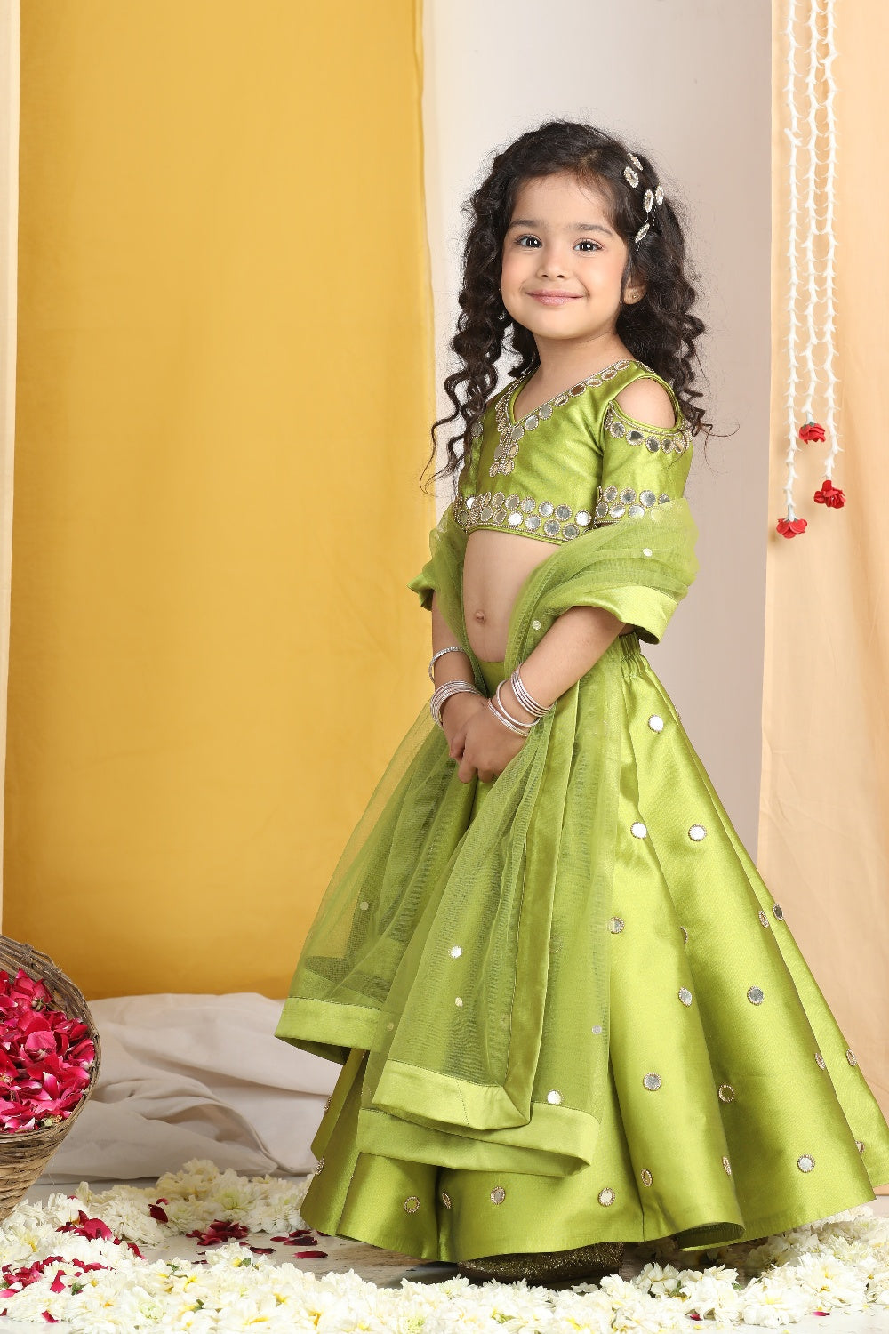 Mirror Work Lehanga N Blouse Work With Duppatta