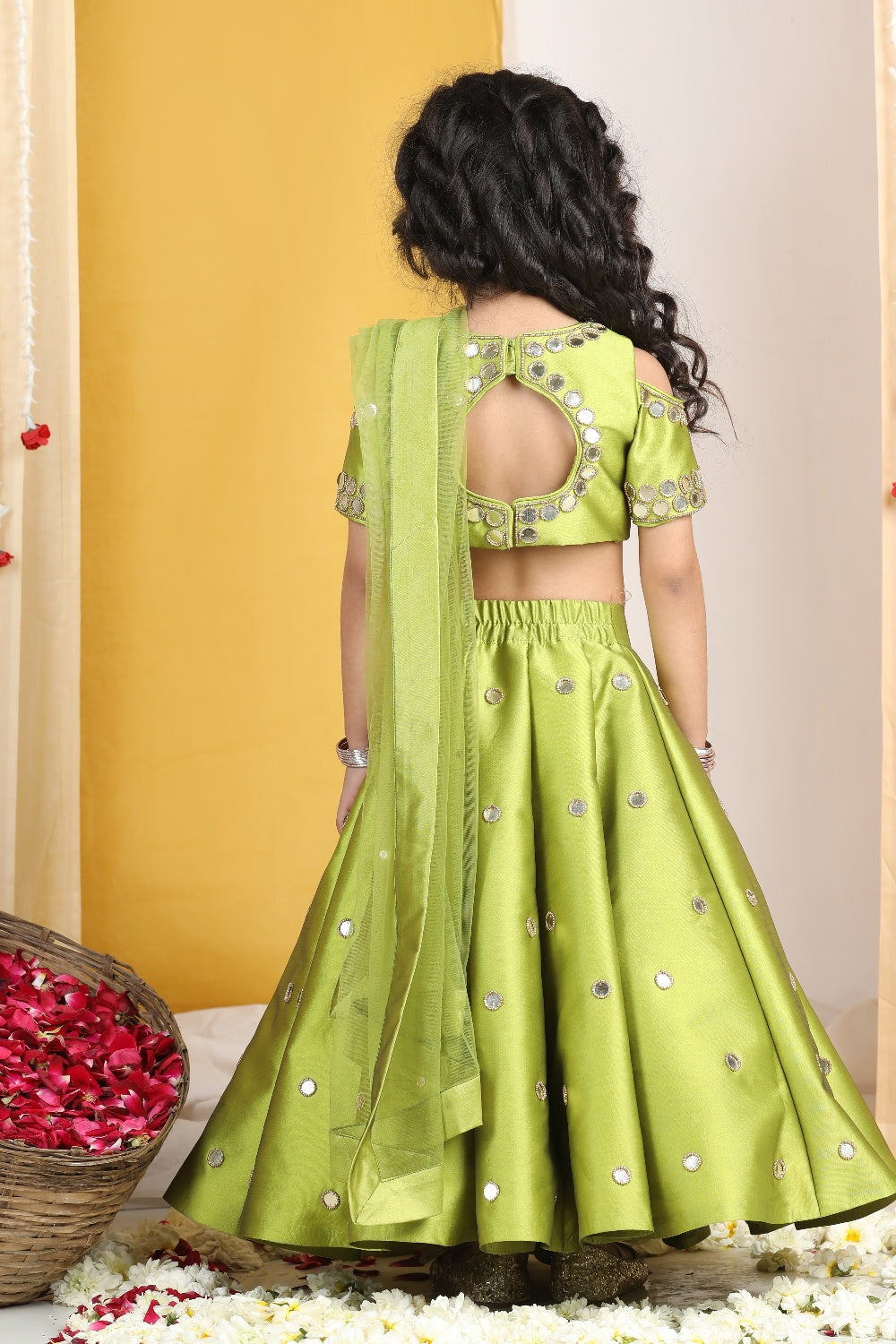 Mirror Work Lehanga N Blouse Work With Duppatta