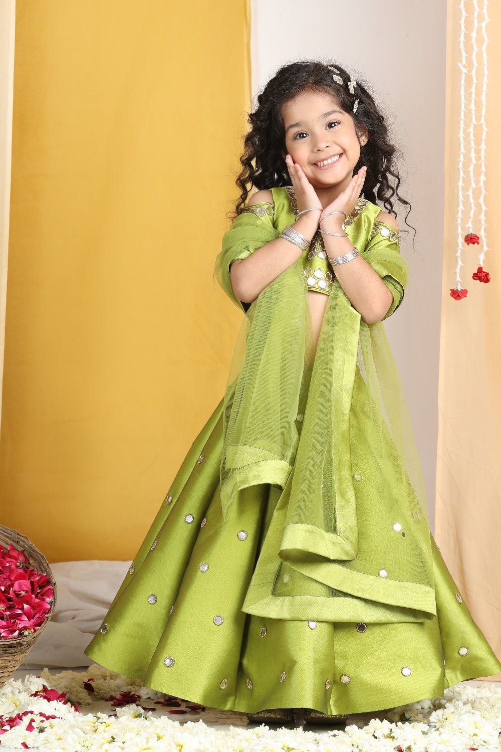 Mirror Work Lehanga N Blouse Work With Duppatta