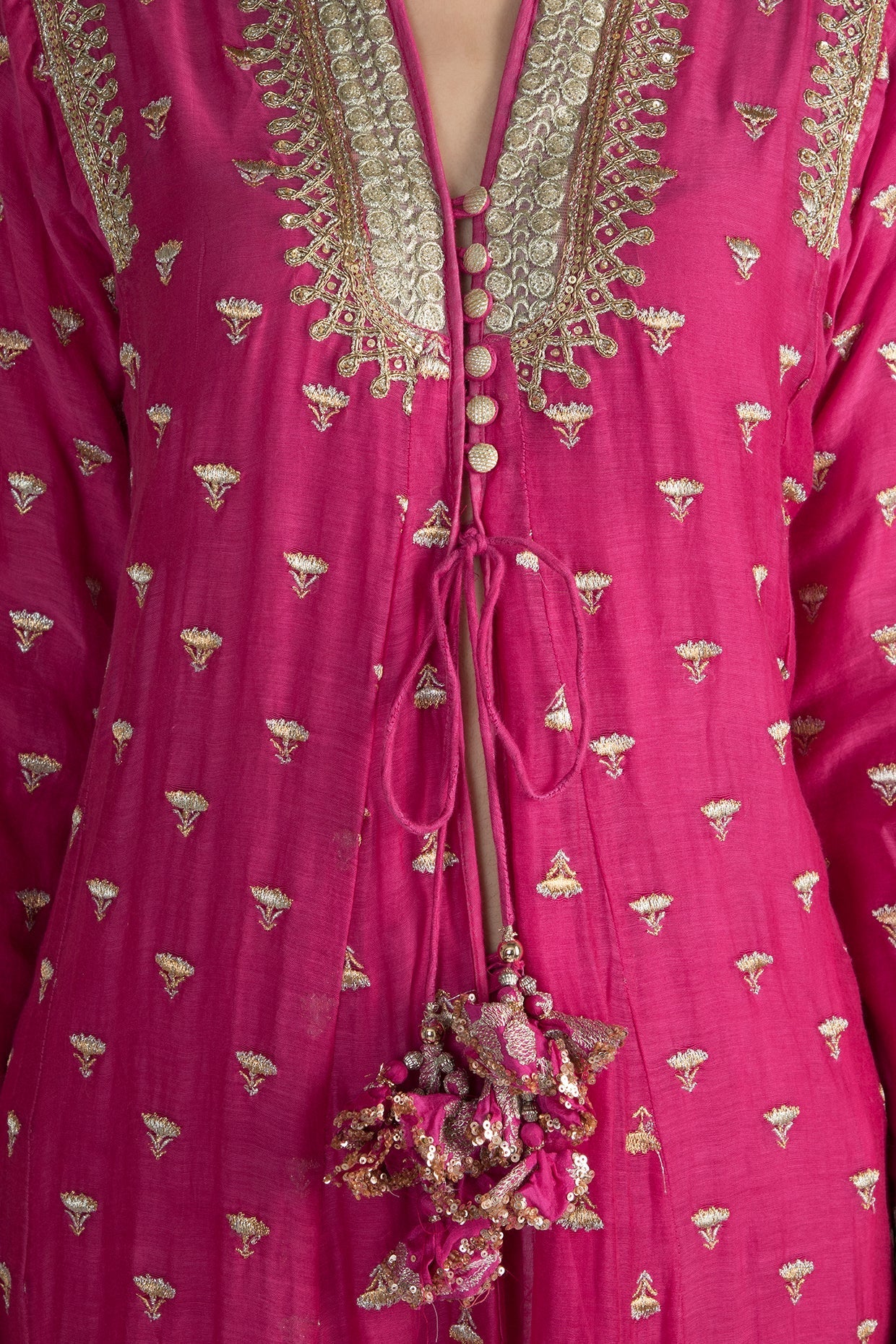 Meera Pink Jacket Palazzo Set