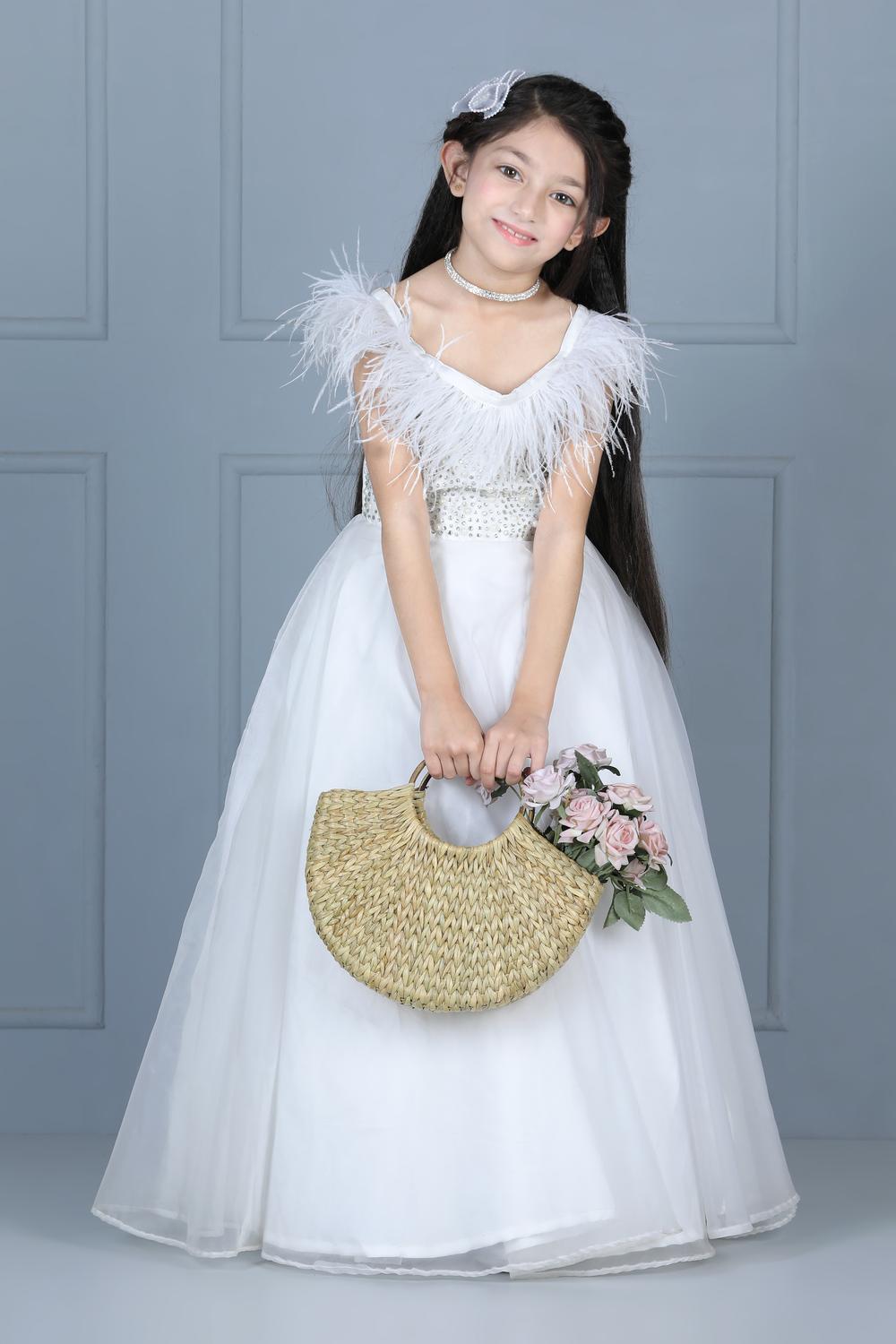 Gown With Furr Detailing