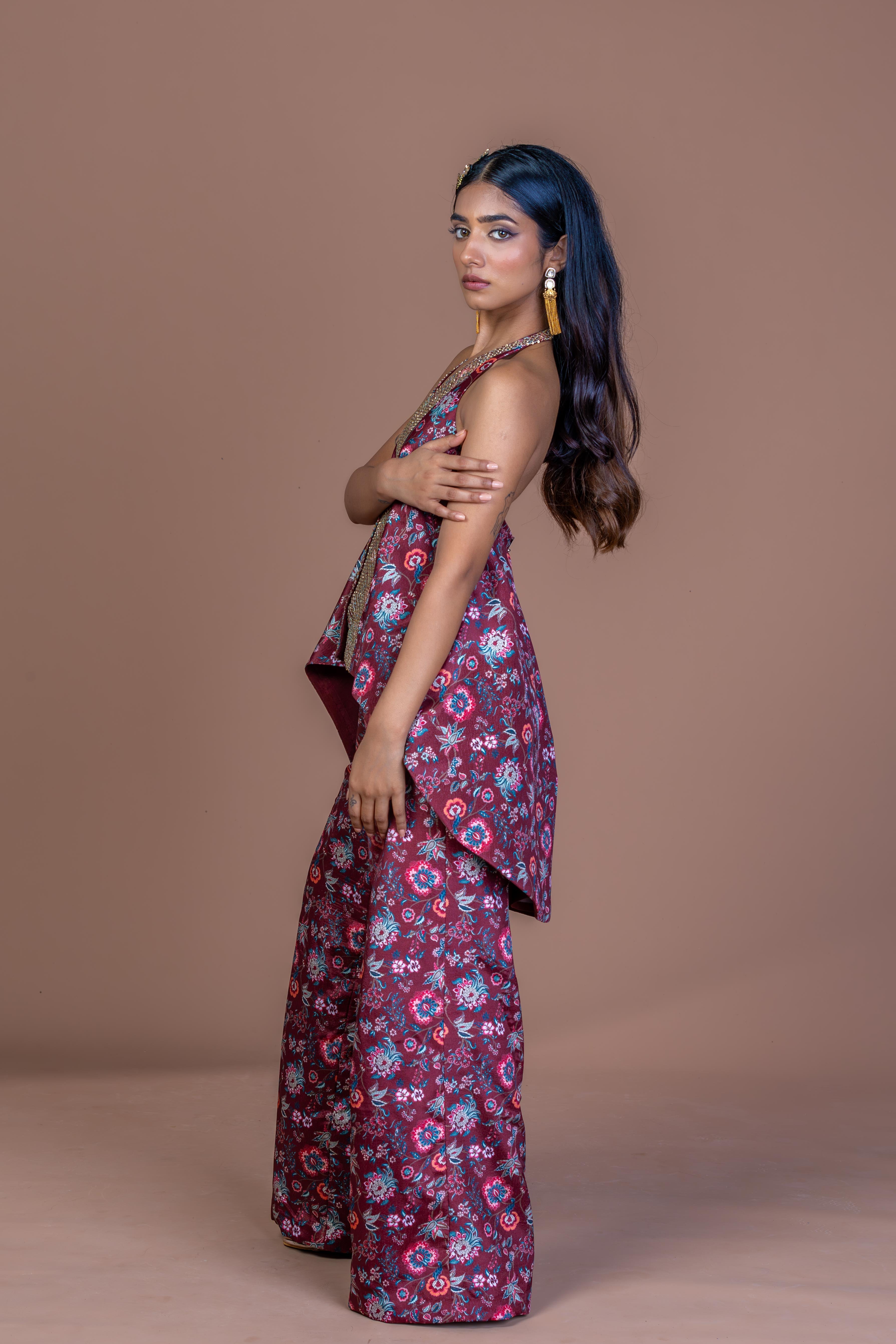 Garnet Glimmer Halter Coord Set