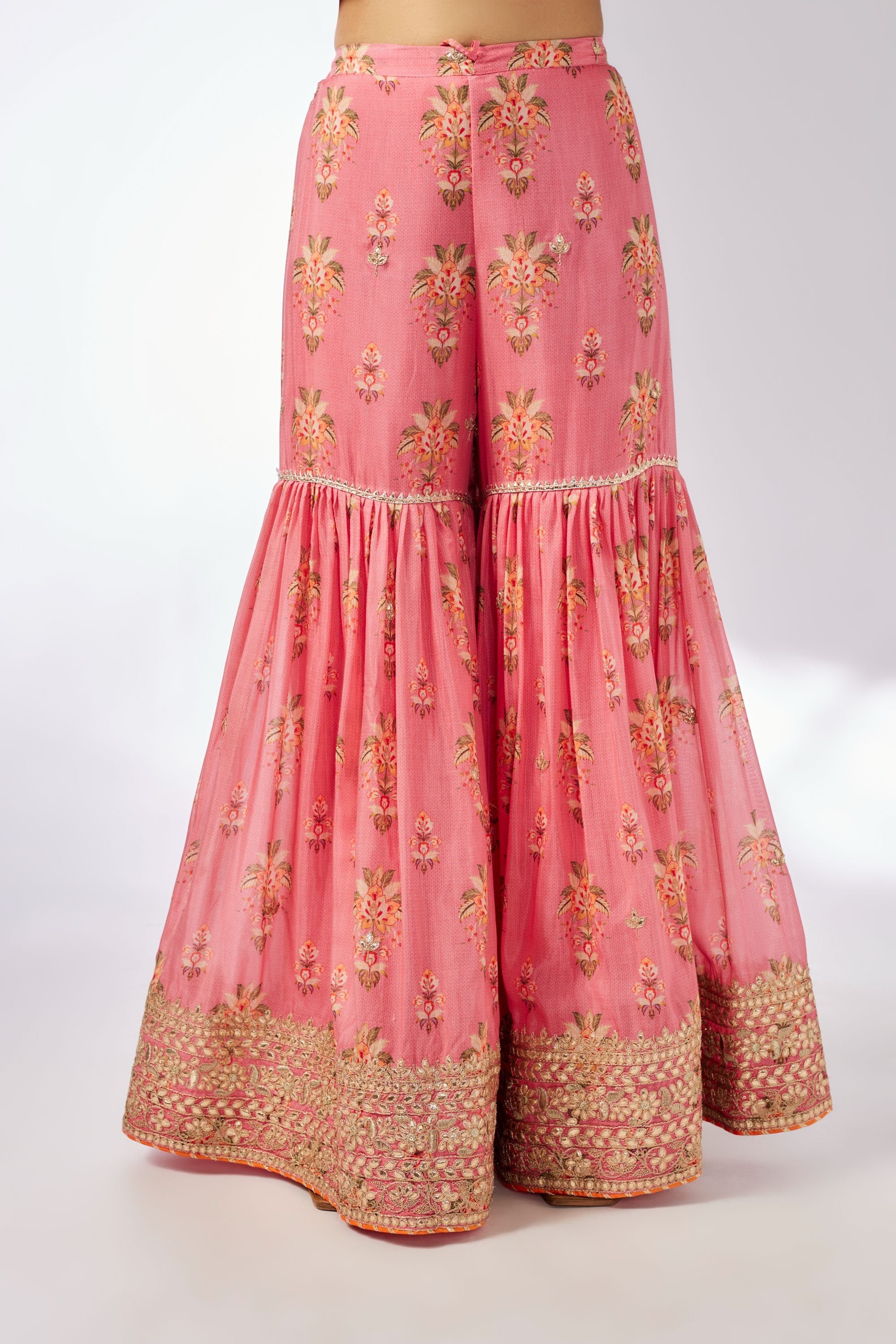 CY Gopi Vaid Driti Sleeveless Pink Sharara Set Closeup 2