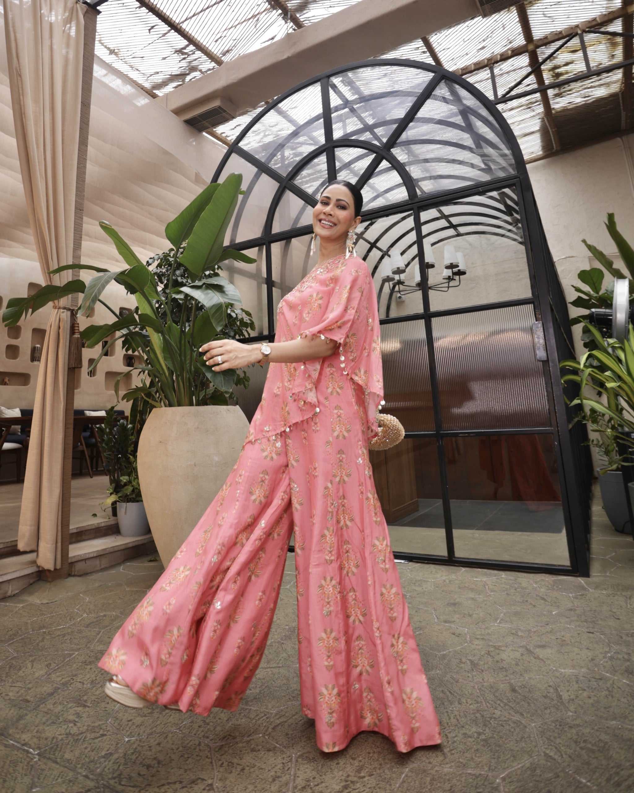 CY Gopi Vaid Elena Pink Pant Set Front 2