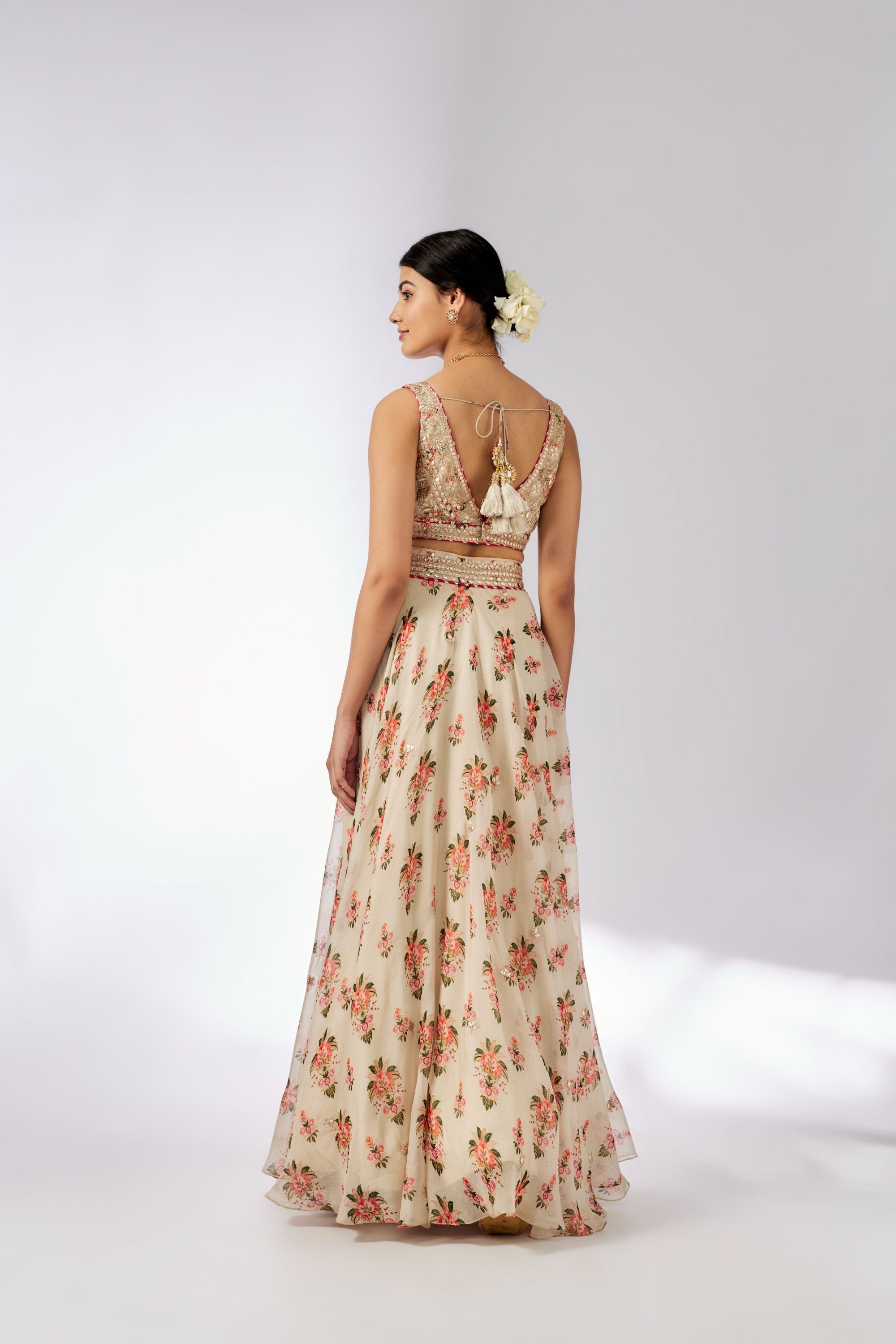 CY Gopi Vaid Esha Ivory Lehenga Set Back 1