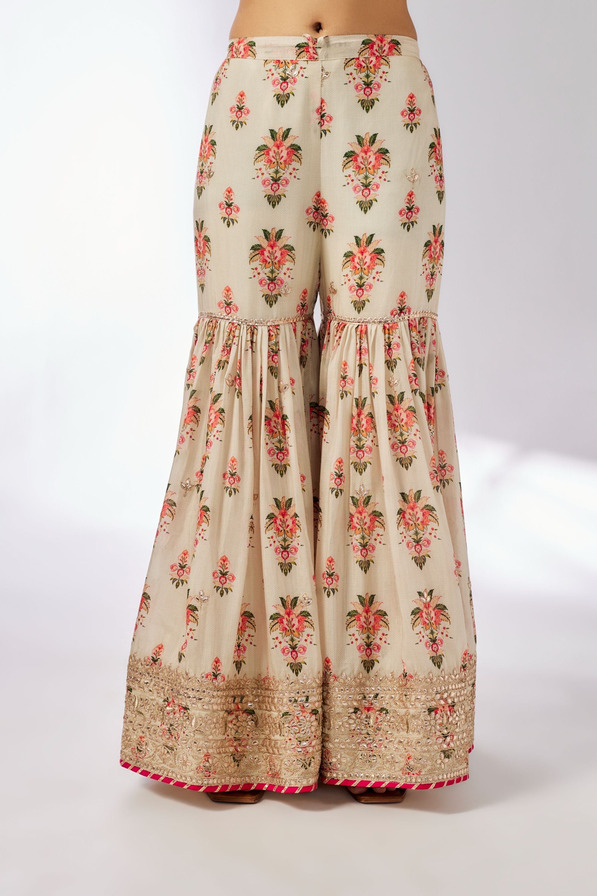 CY Gopi Vaid Prachi Peplum Sharara Set Closeup 2