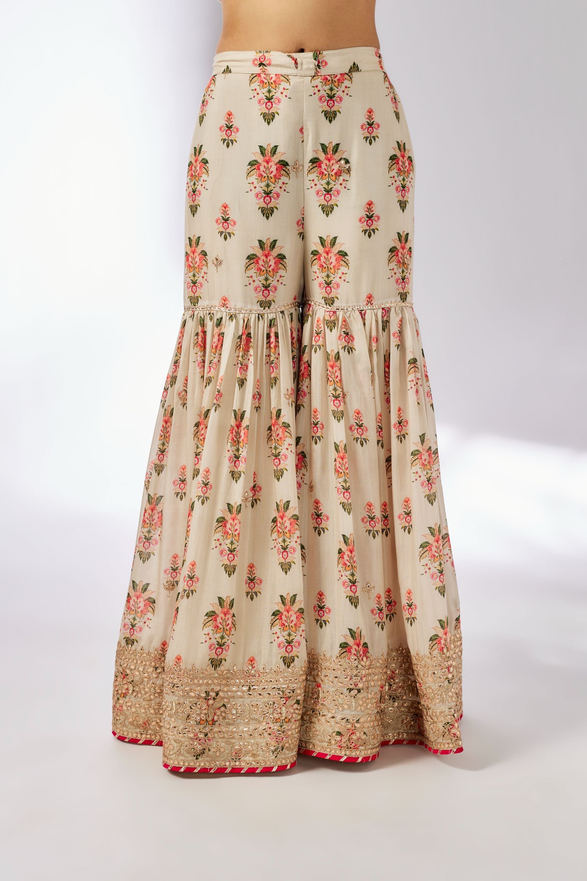 CY Gopi Vaid Sadhna Ivory Sharara Set Closeup 2