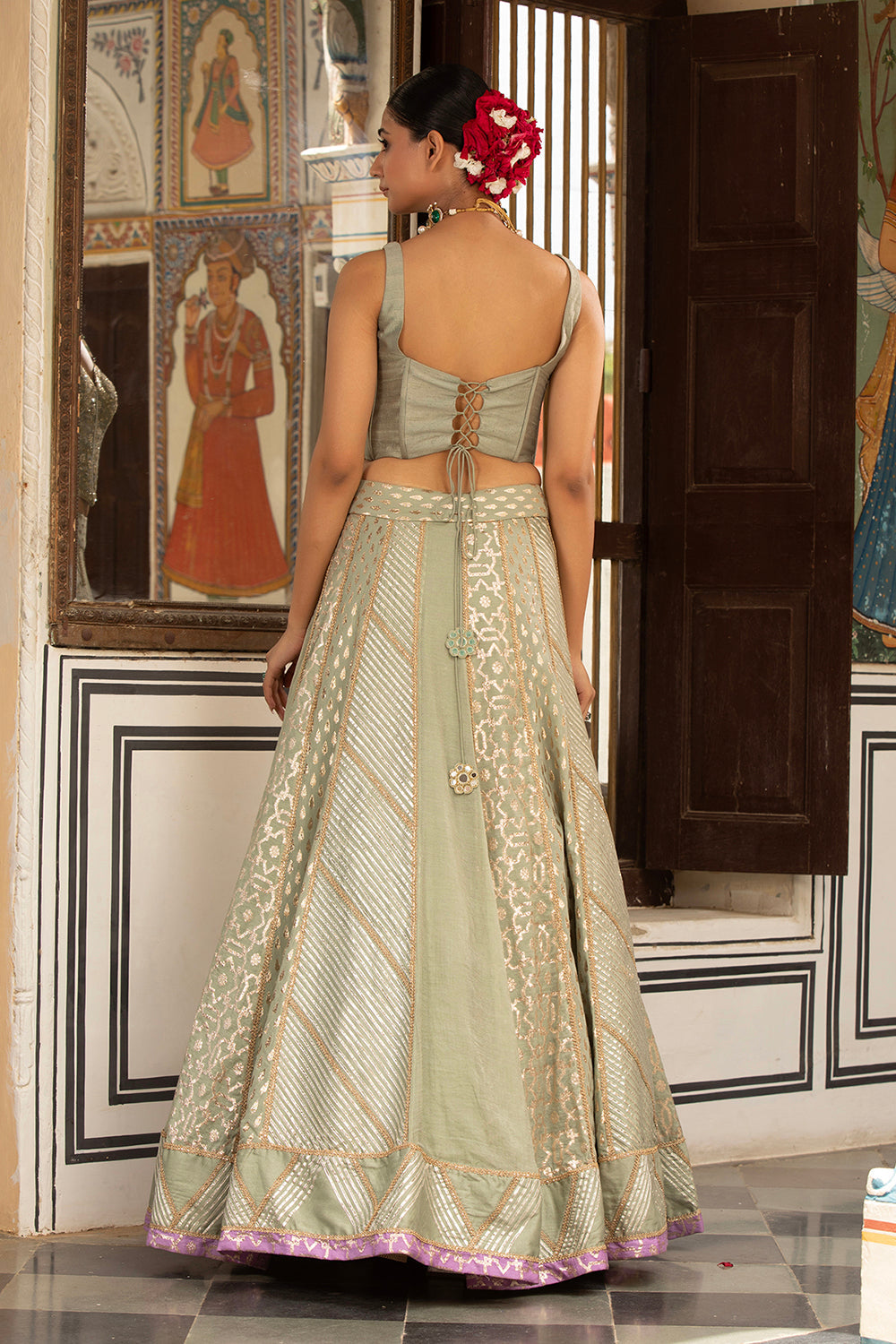 Green Lehenga Set