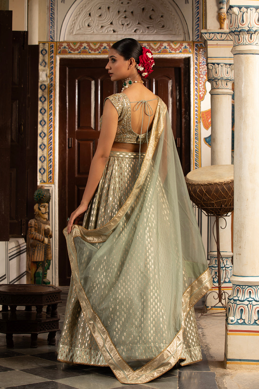 Green Lehenga Set
