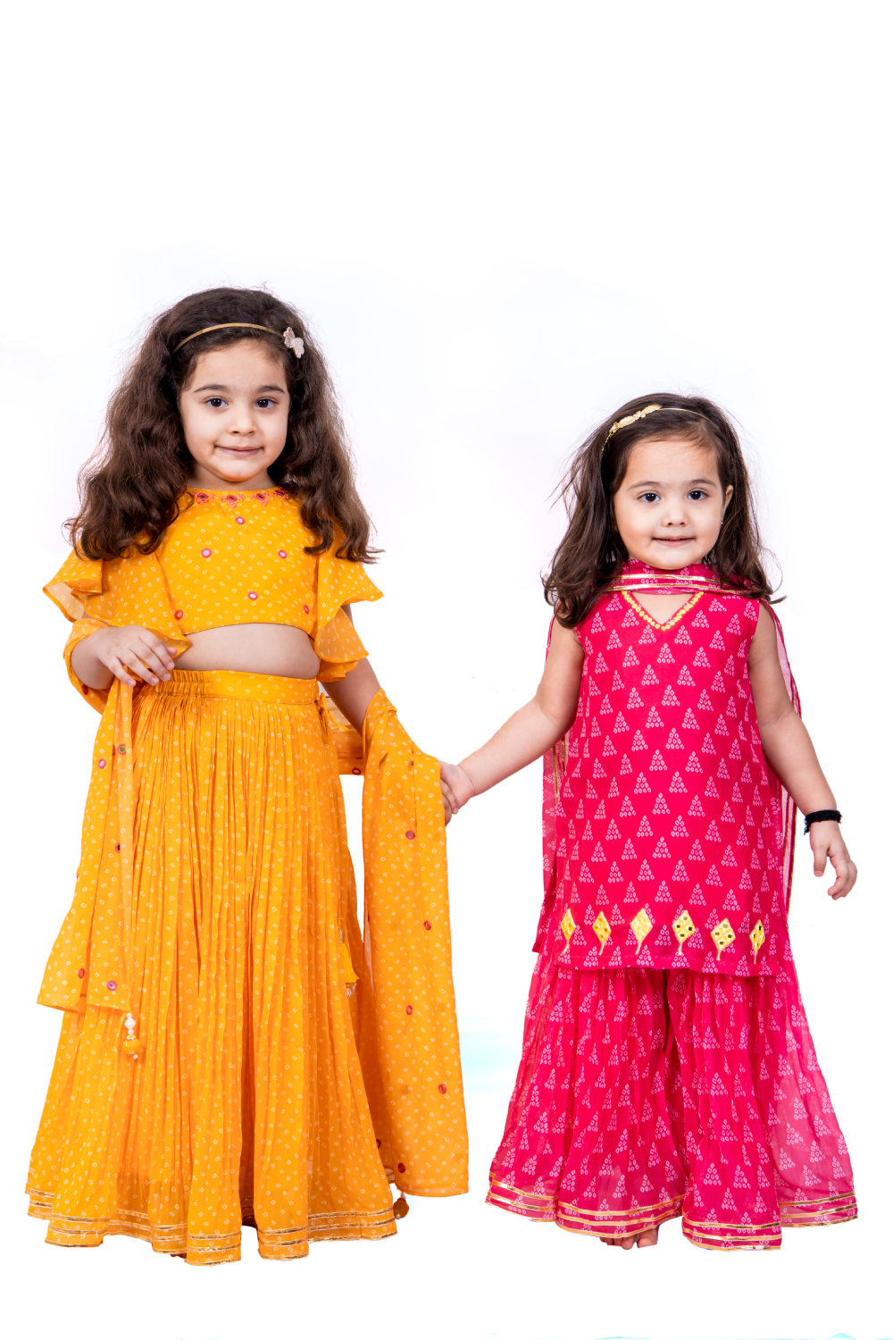 PINK BANDHANI SHARARA SET