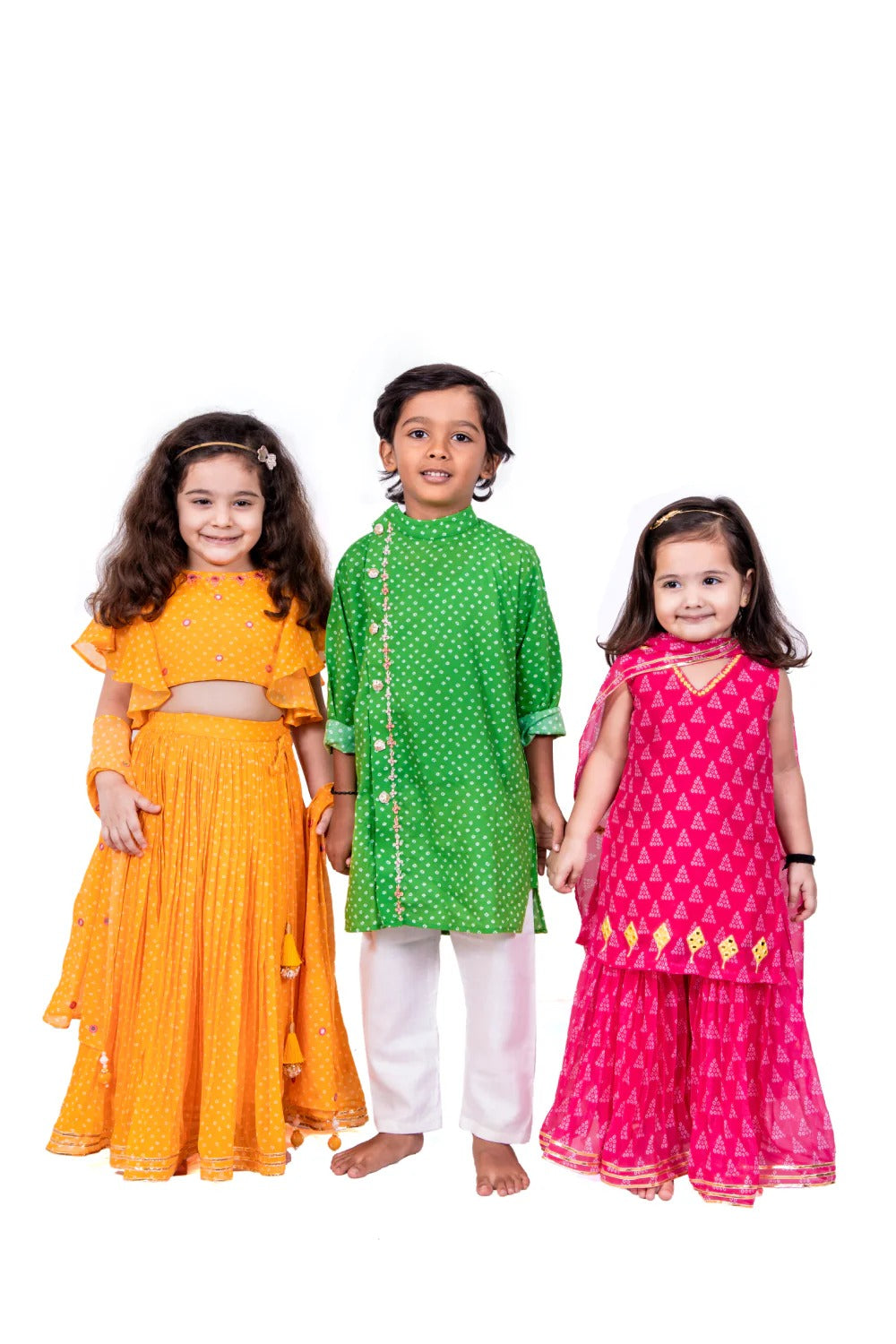 YELLOW BANDHANI LEHENGA SET