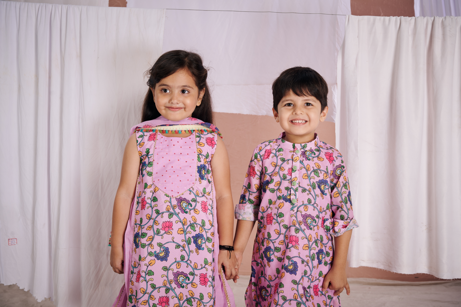 LAVENDER KALAMKARI SUIT SET