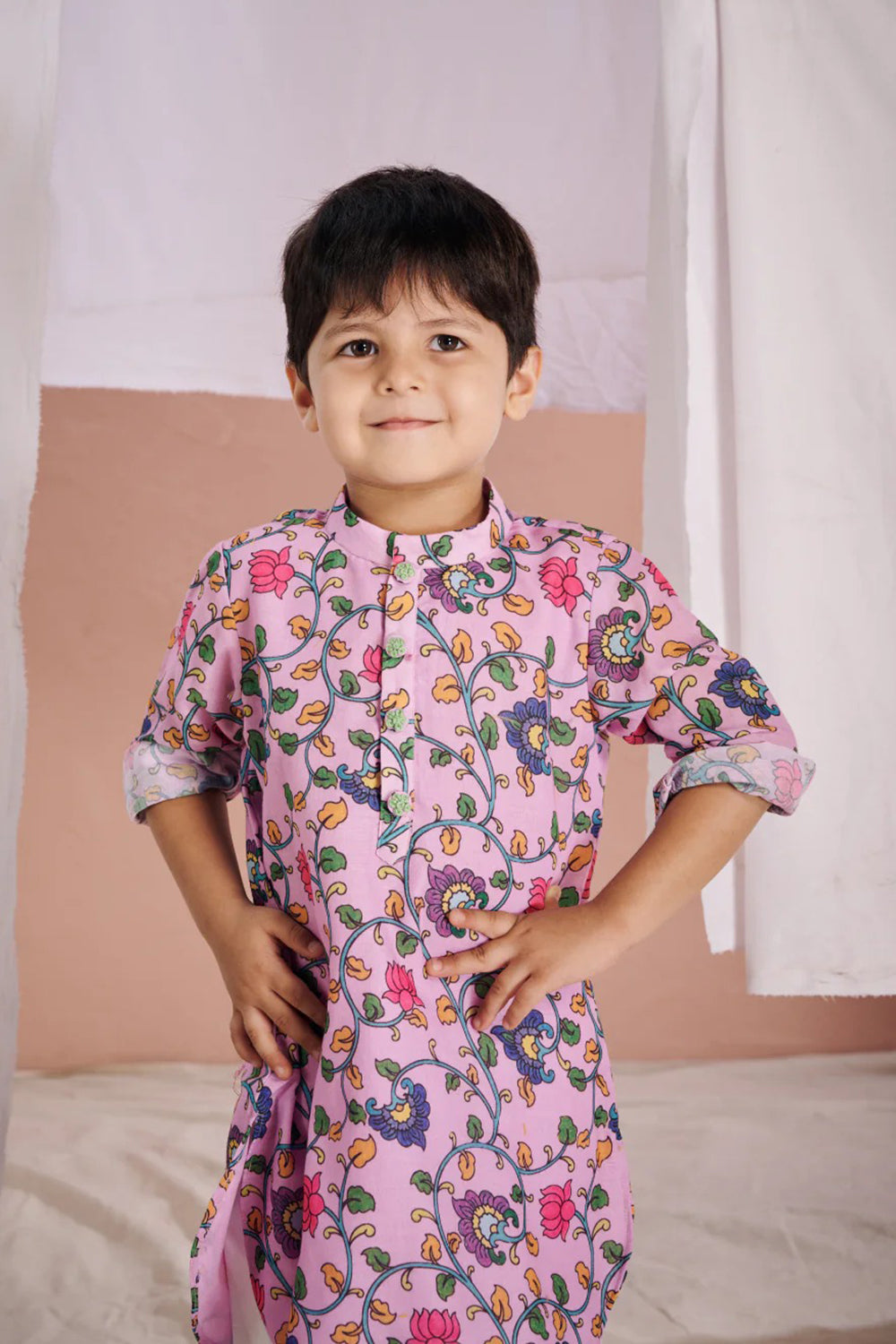 LAVENDER KALAMKARI KURTA SET