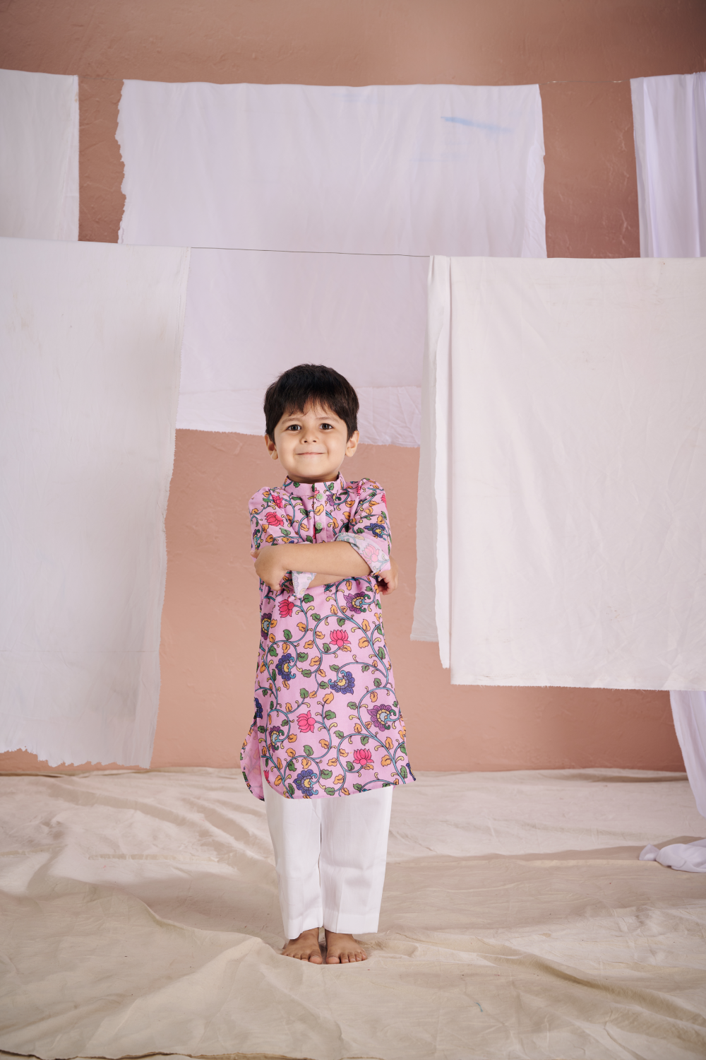 LAVENDER KALAMKARI KURTA SET