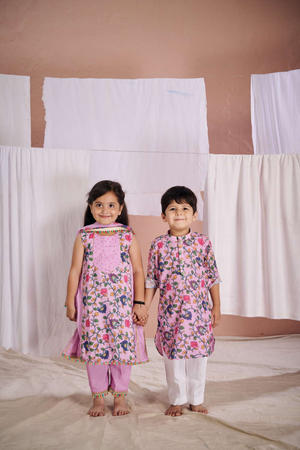 LAVENDER KALAMKARI KURTA SET