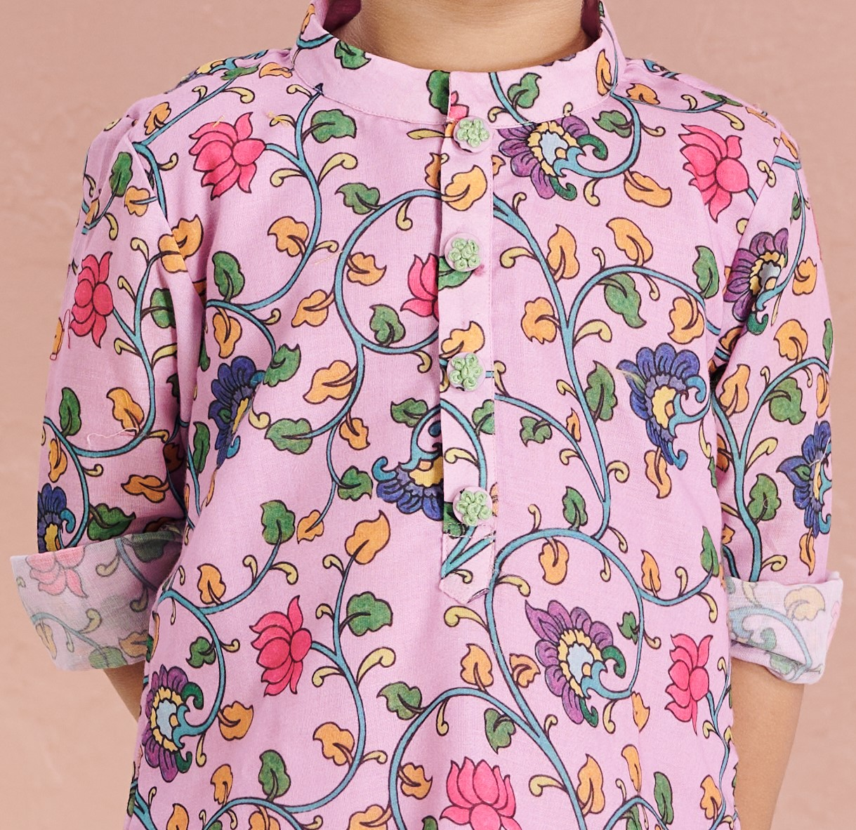 LAVENDER KALAMKARI KURTA SET