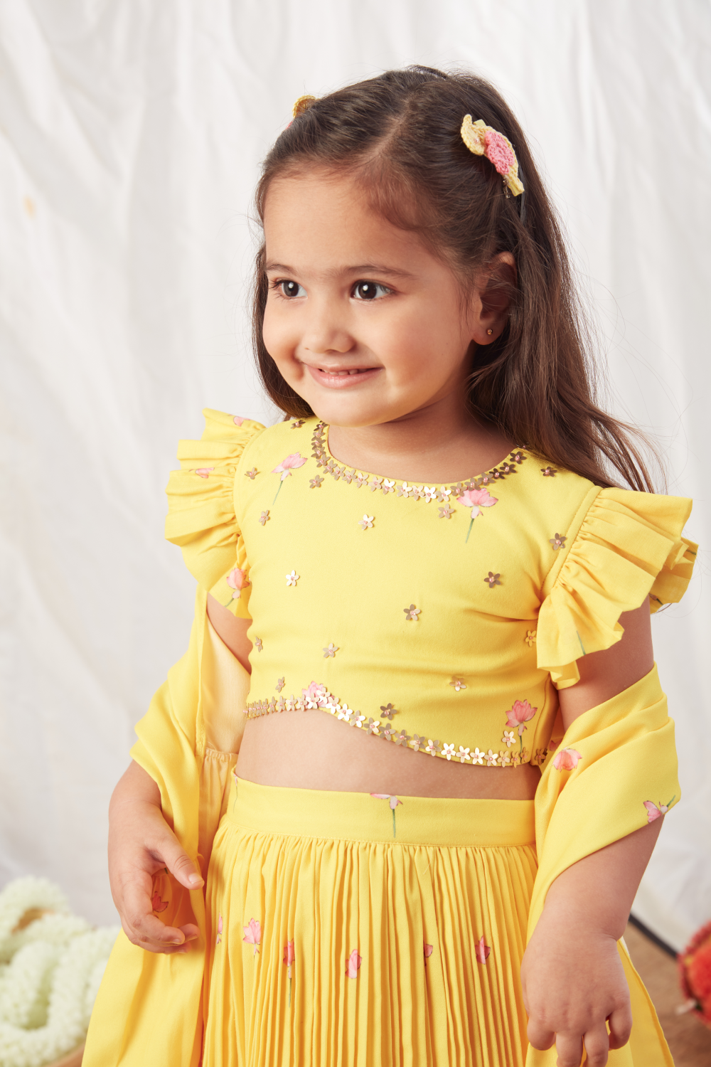 YELLOW PICHWAI LEHENGA SET