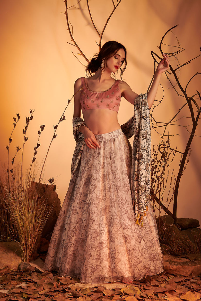 CY House Of Hiya Psalm Lehenga Front